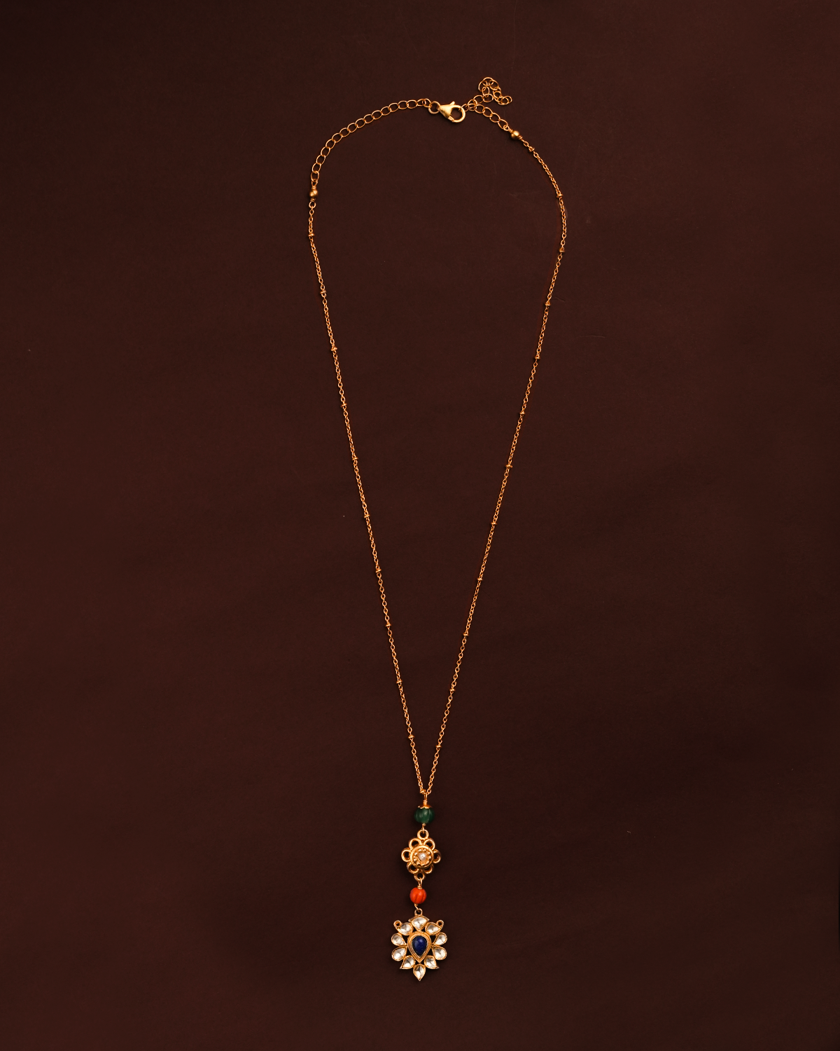 Pranisha Silver Pendant with Chain by MOHA