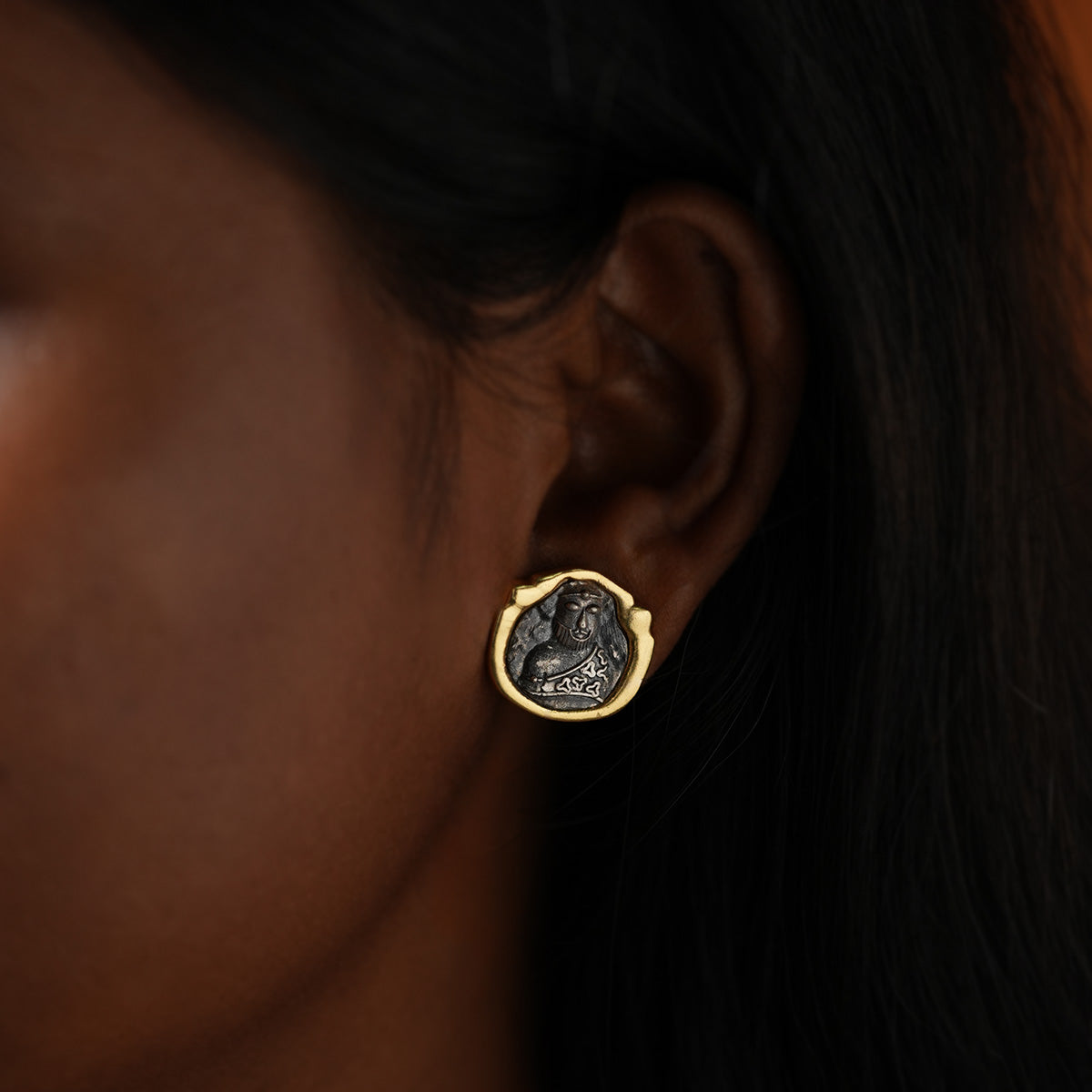 priest king silver earrings by moha