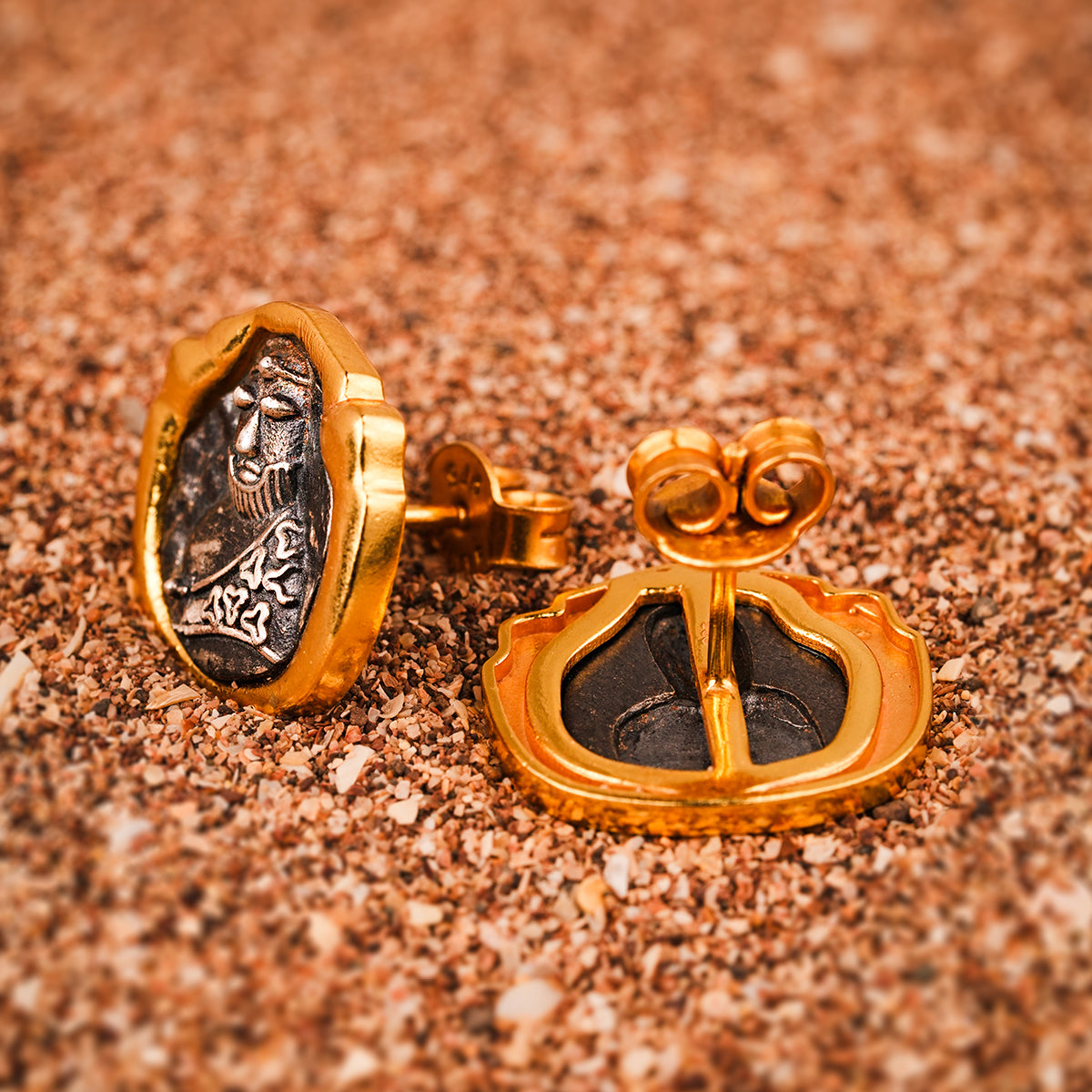 priest king silver earrings by moha