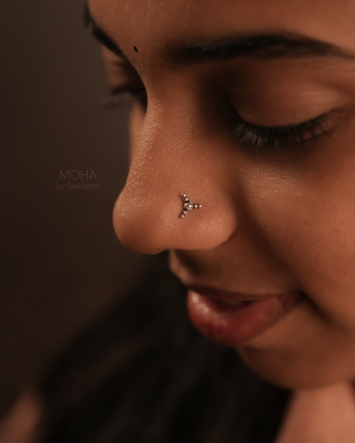 Rachna Silver Nosepin by MOHA