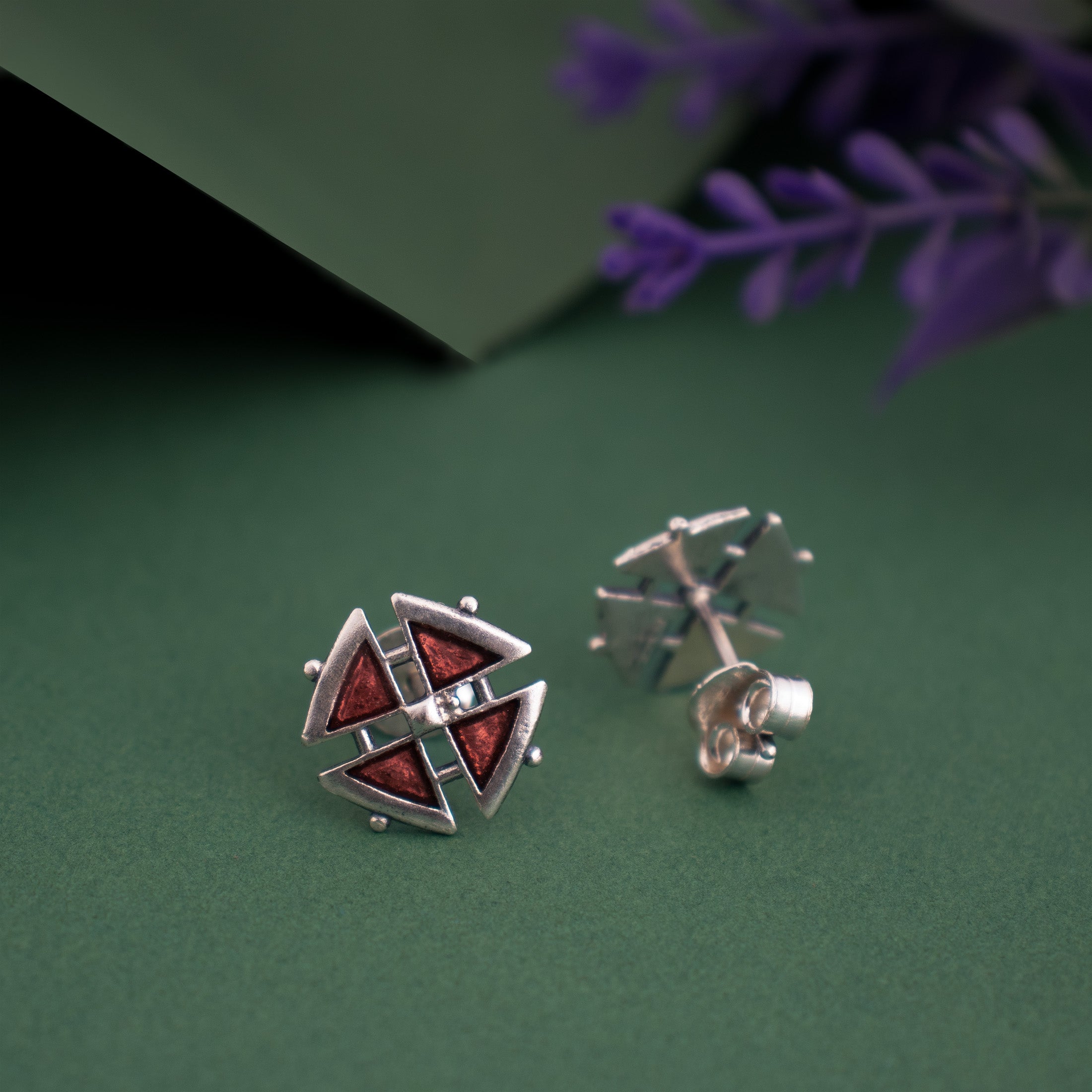 raga silver earrings by moha