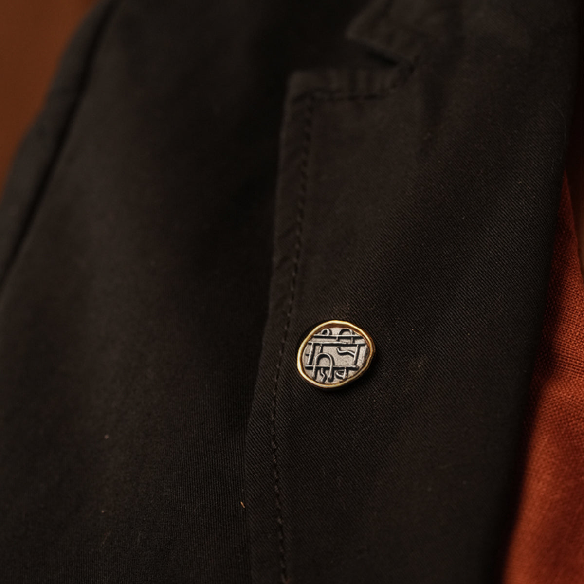 Raja Shivaji Silver Brooch Pin by MOHA