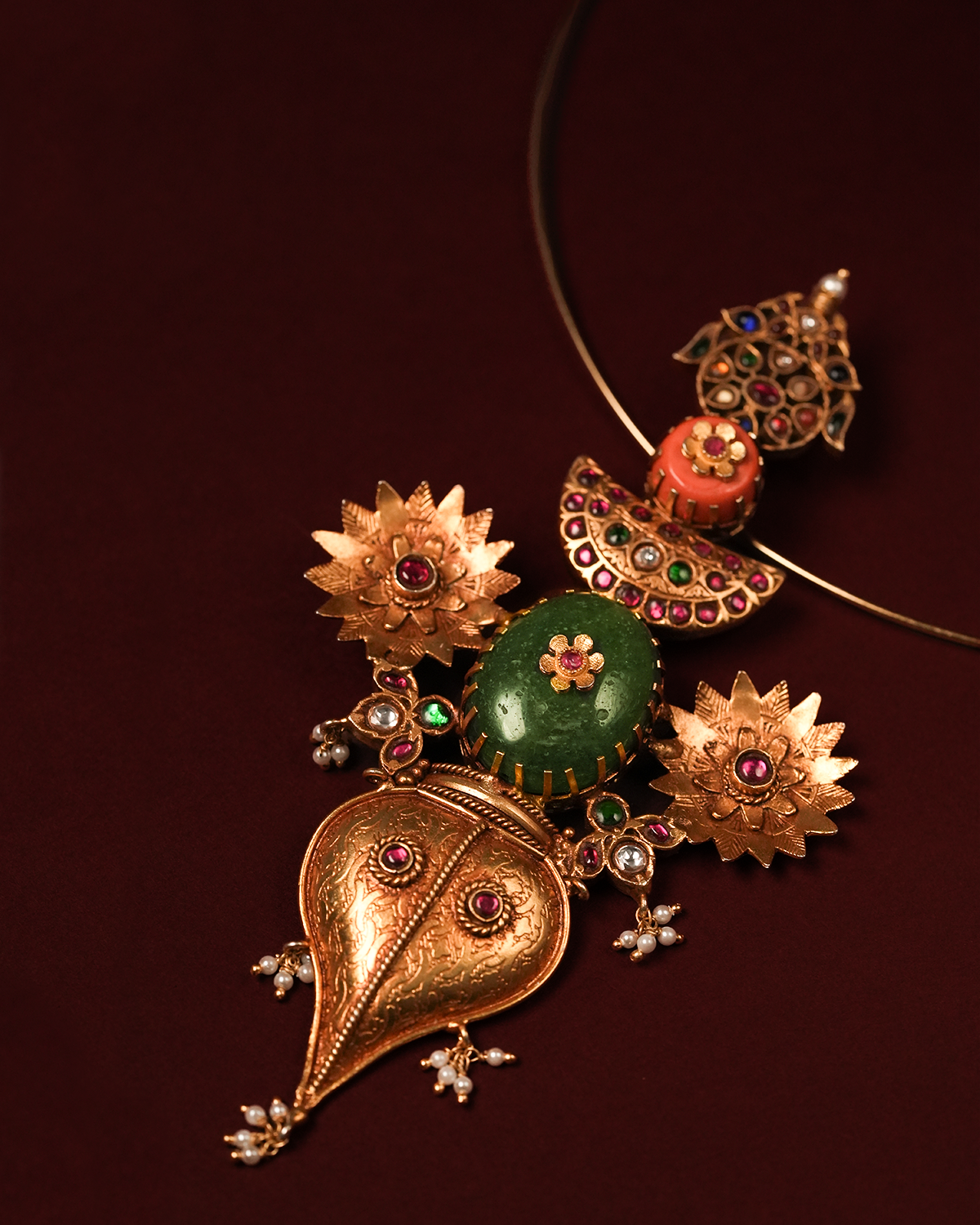 Rajleela Silver Necklace Hasli By MOHA