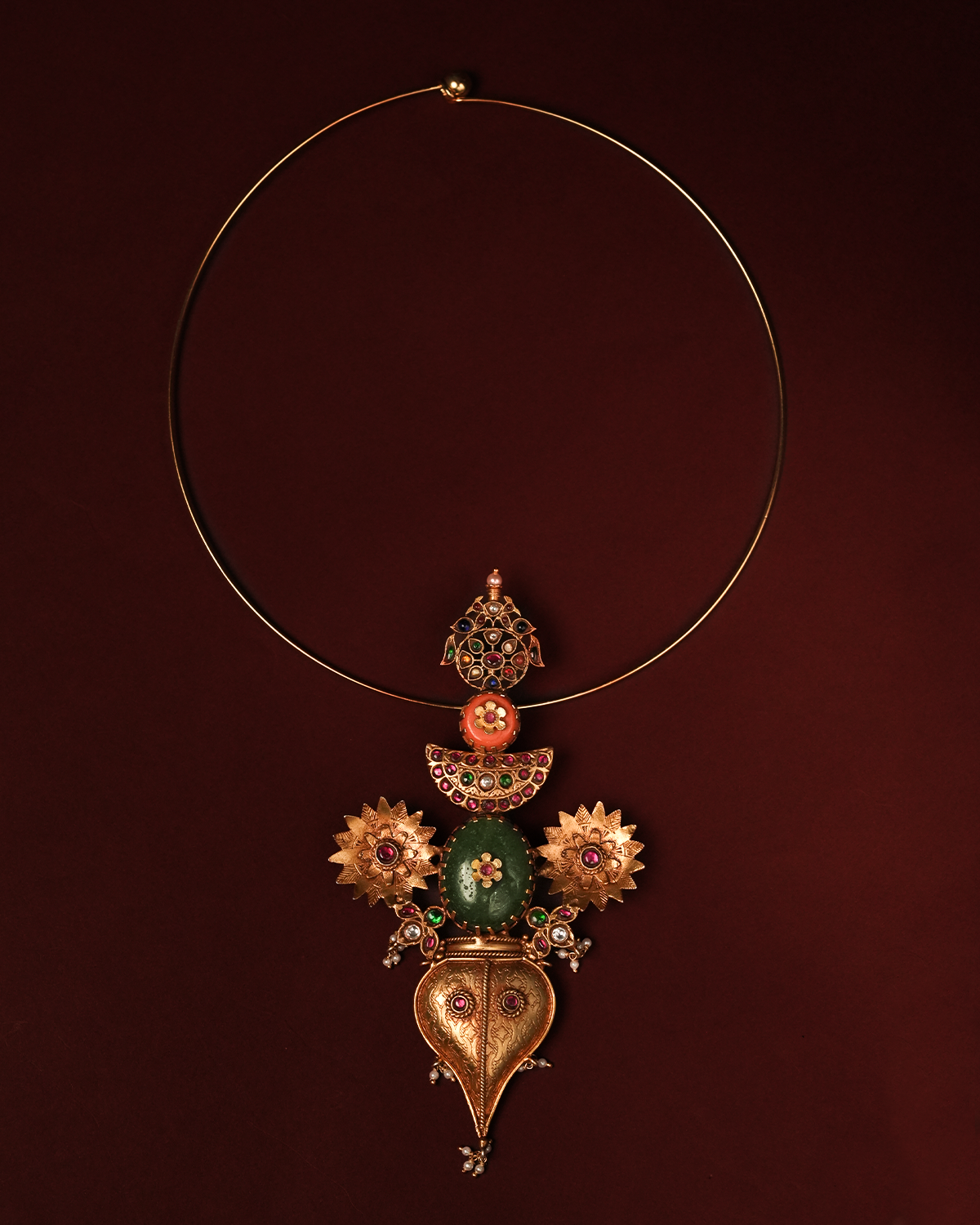 Rajleela Silver Necklace Hasli By MOHA
