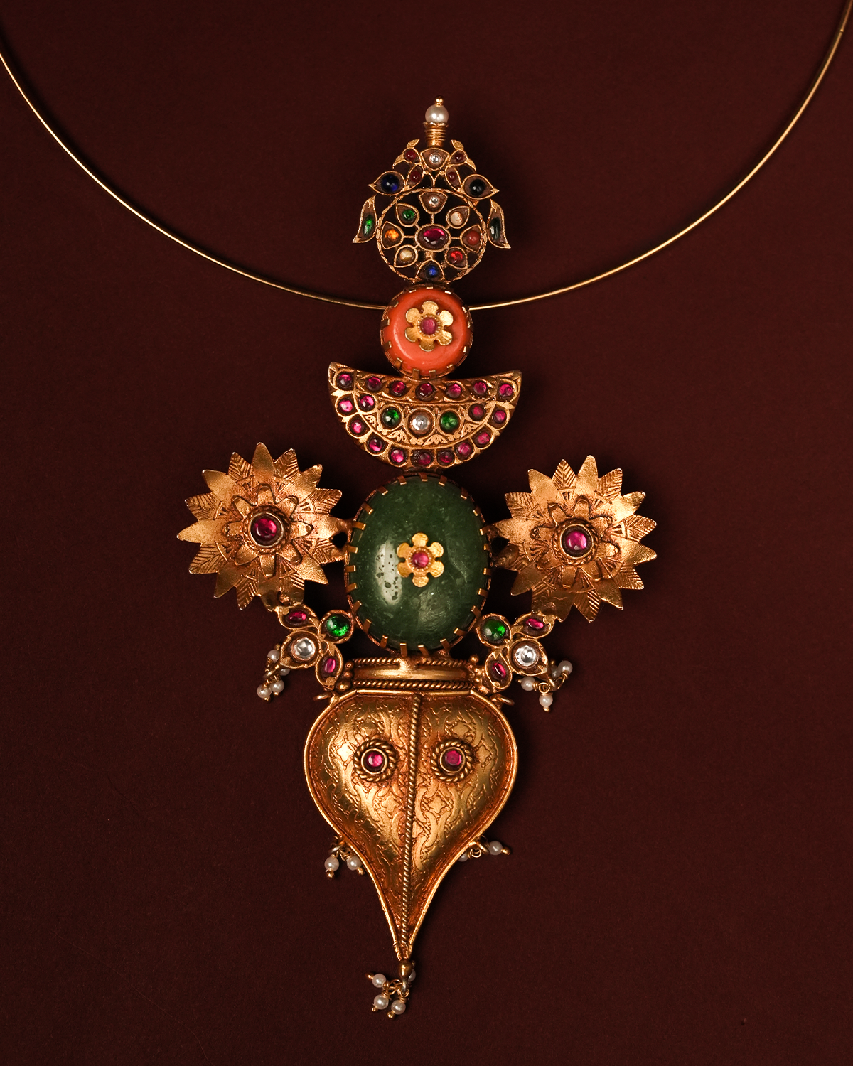 Rajleela Silver Necklace Hasli By MOHA