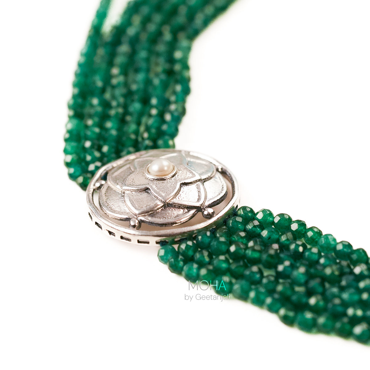 Rangeen Silver Choker by MOHA