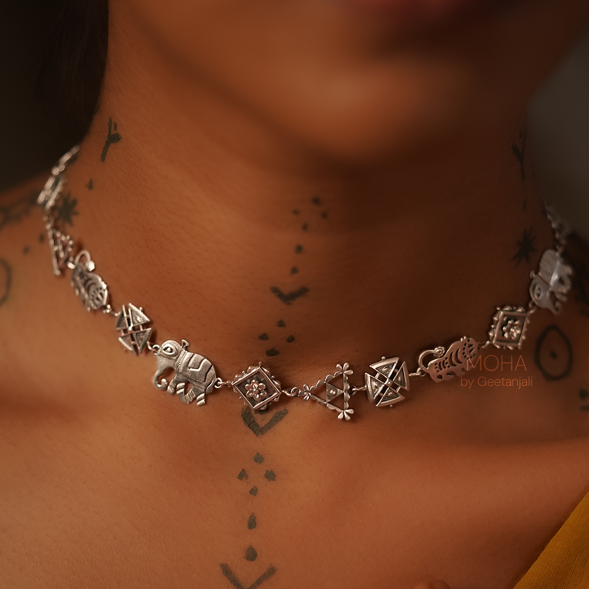 Ranthambore Silver Choker Necklace by MOHA