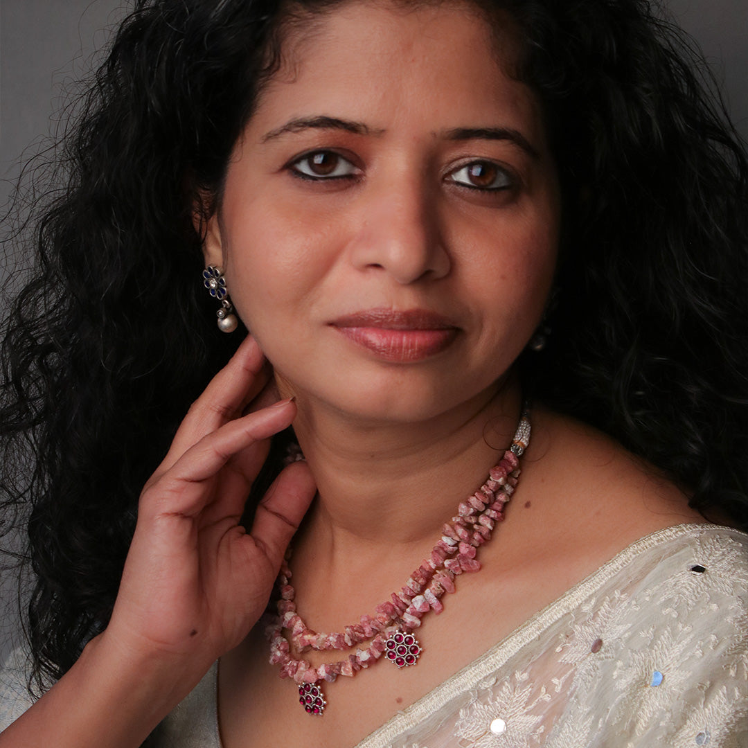 Rosa Silver Necklace By MOHA