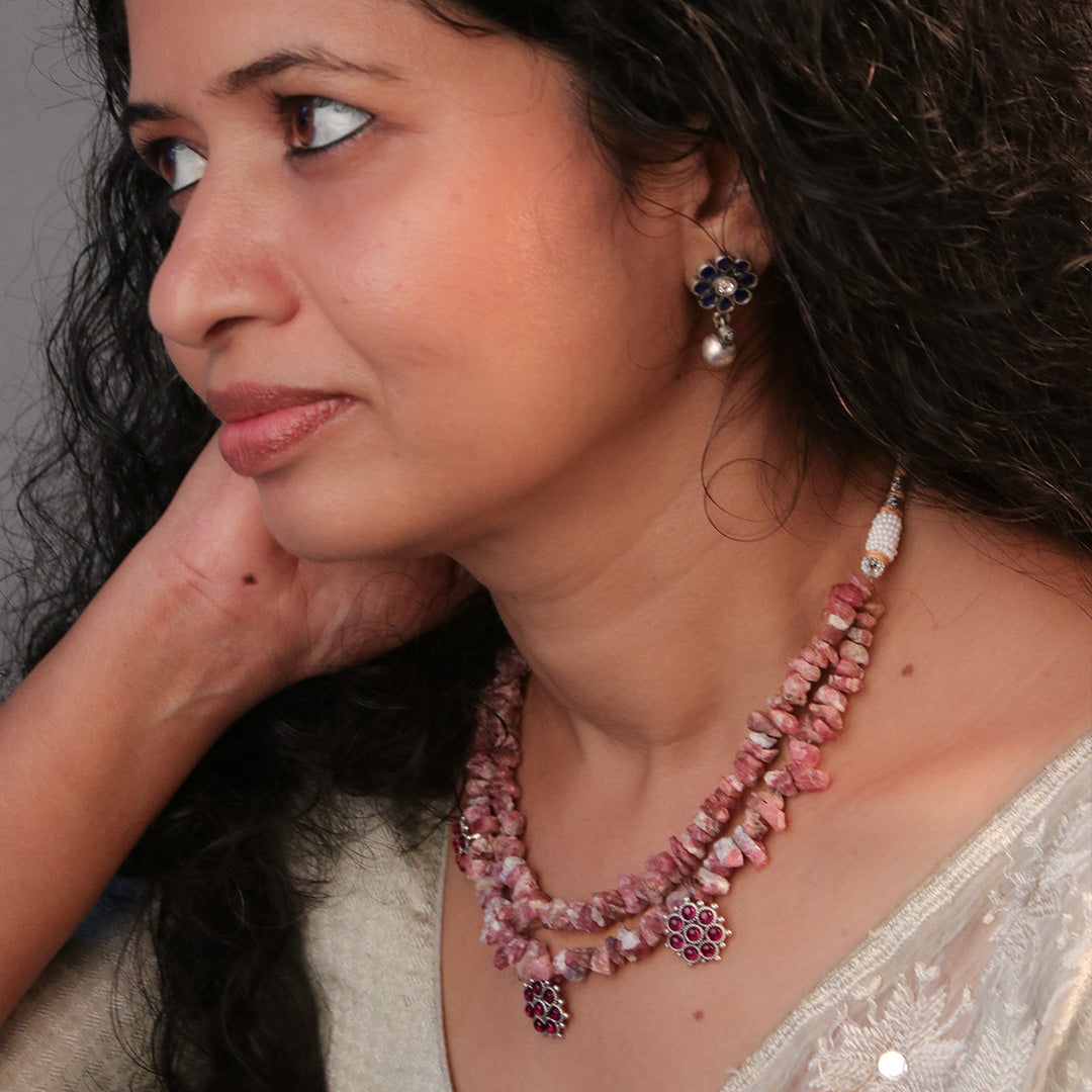Rosa Silver Necklace By MOHA