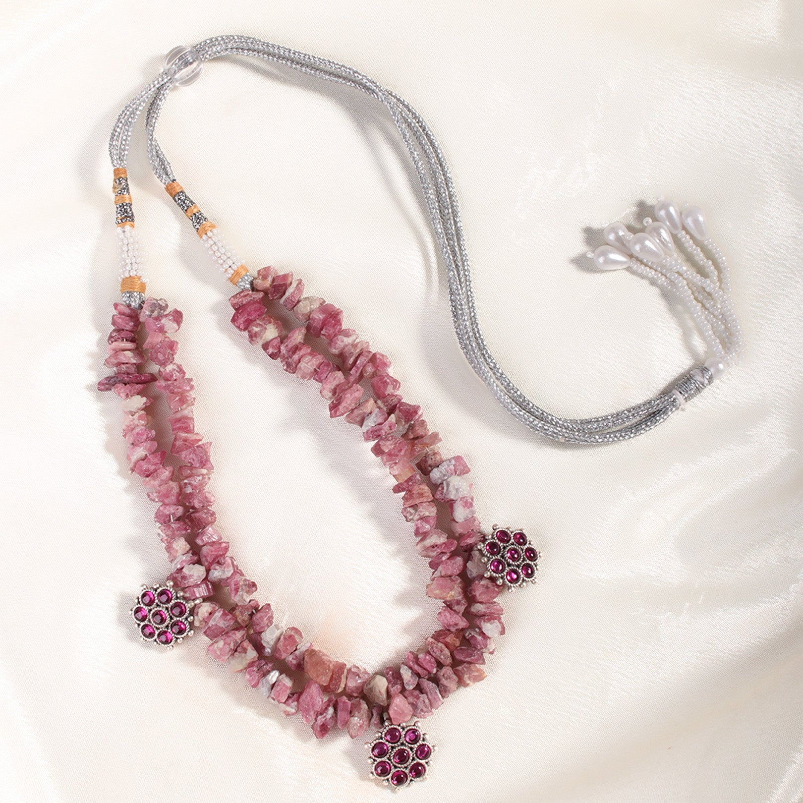 Rosa Silver Necklace By MOHA