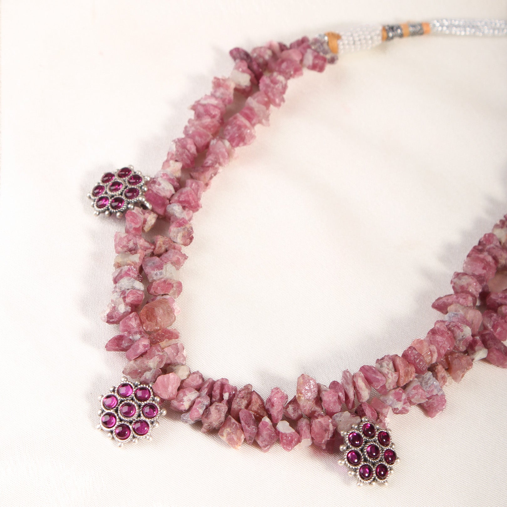 Rosa Silver Necklace By MOHA