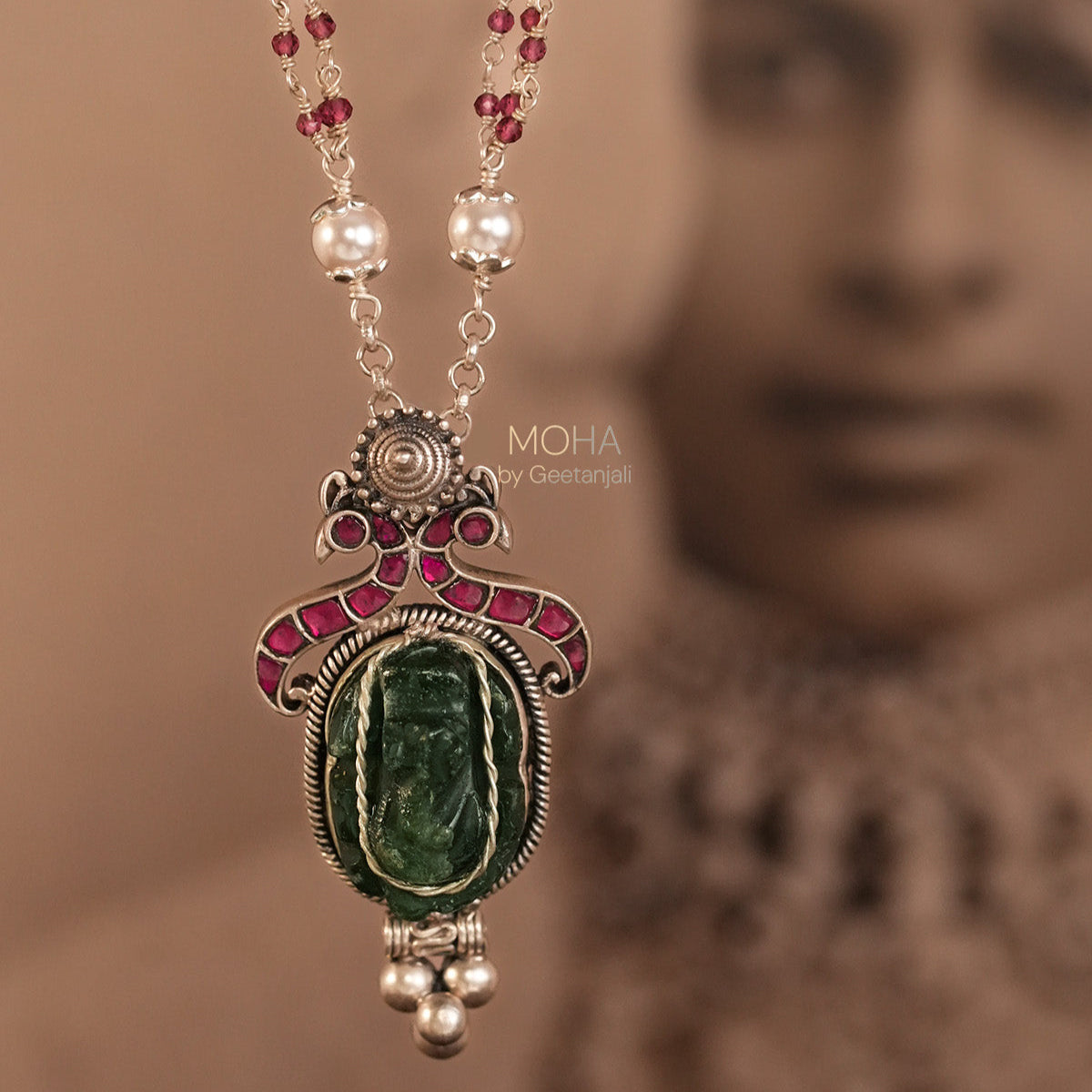 Samara Silver Pendant with Chain by MOHA