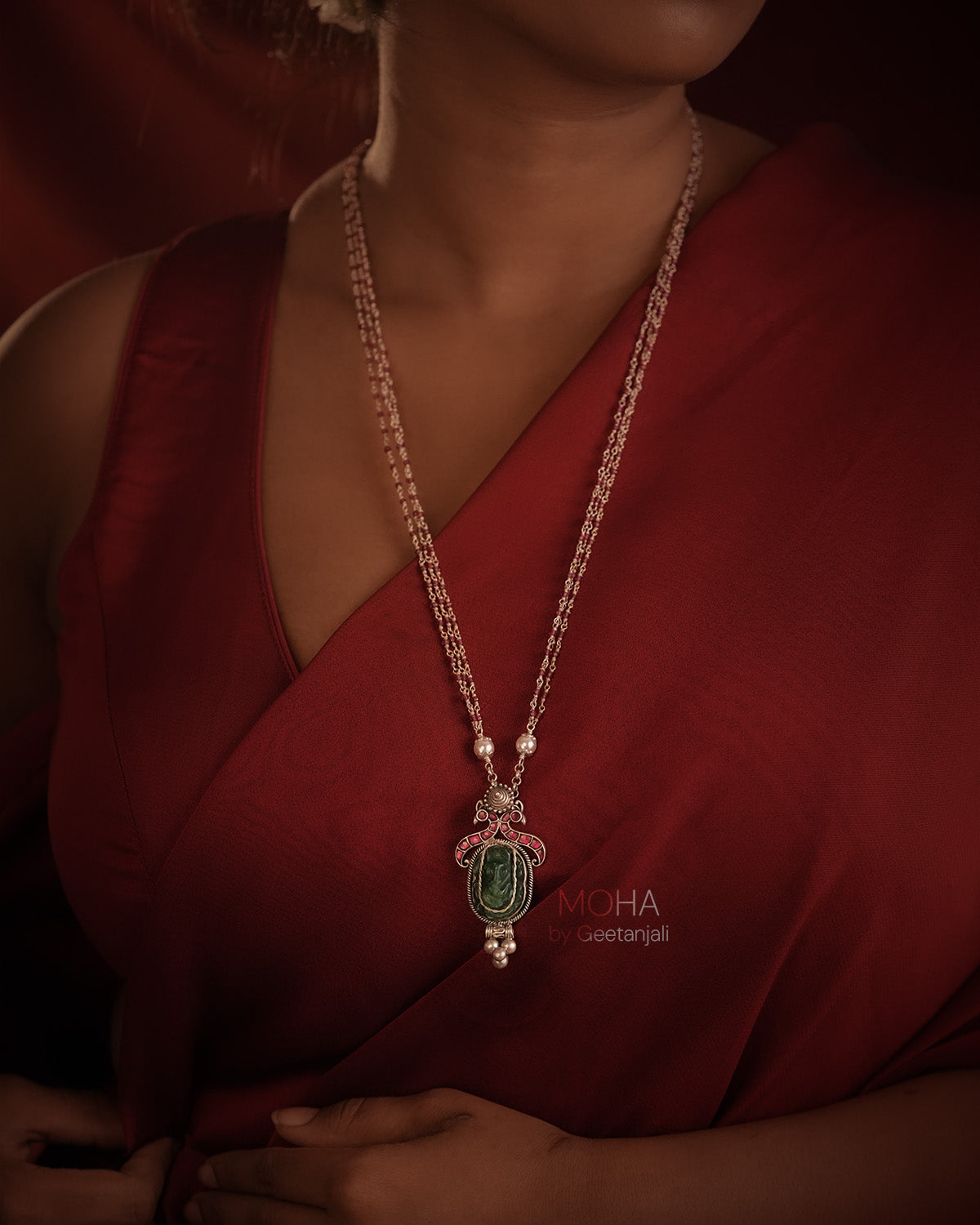 Samara Silver Pendant with Chain by MOHA