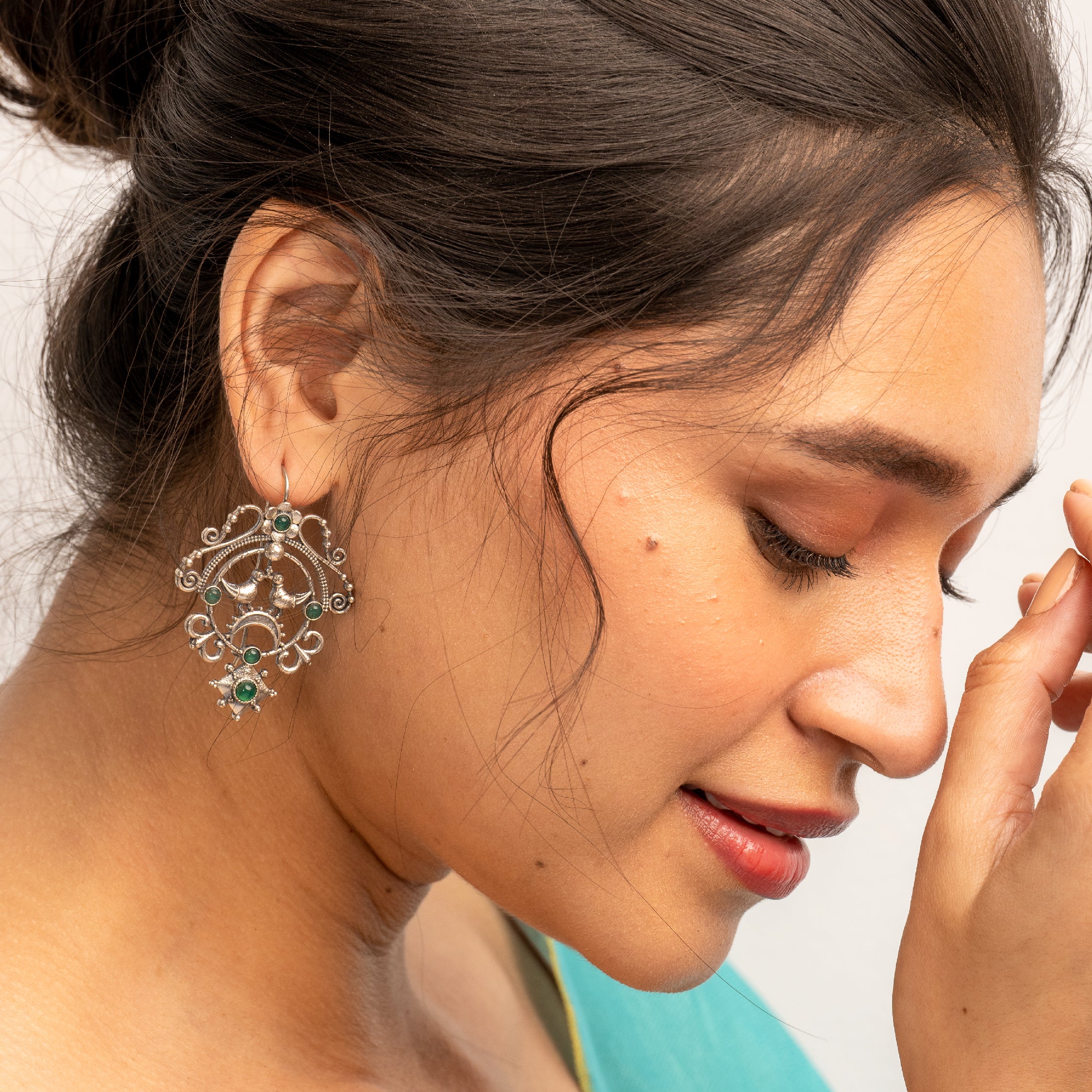 sarika silver earrings by moha