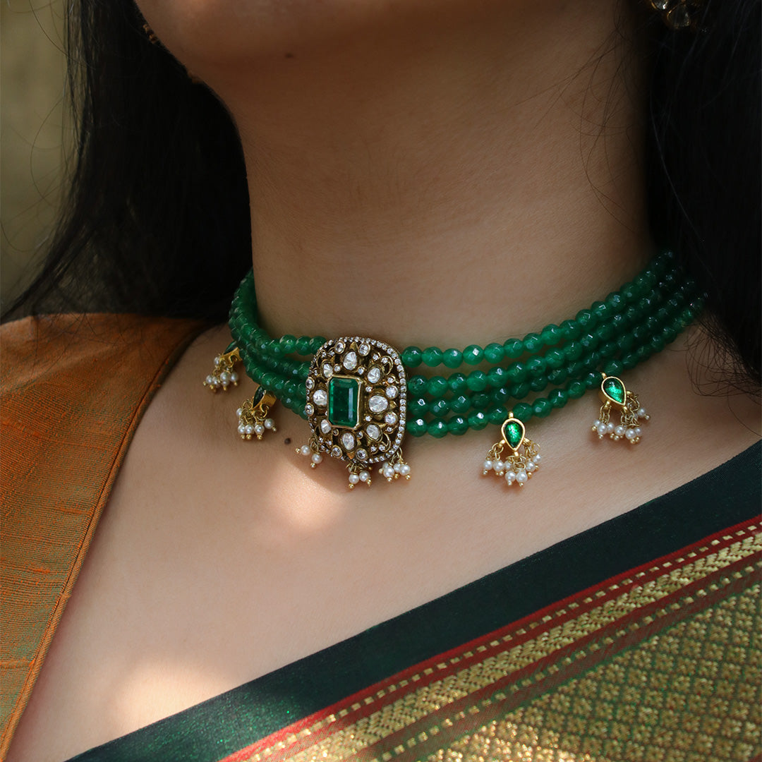 Tisha Silver Choker Necklace by MOHA