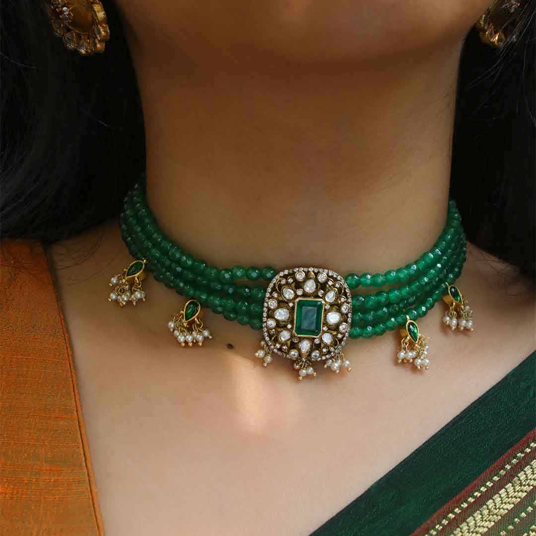 Tisha Silver Choker Necklace by MOHA