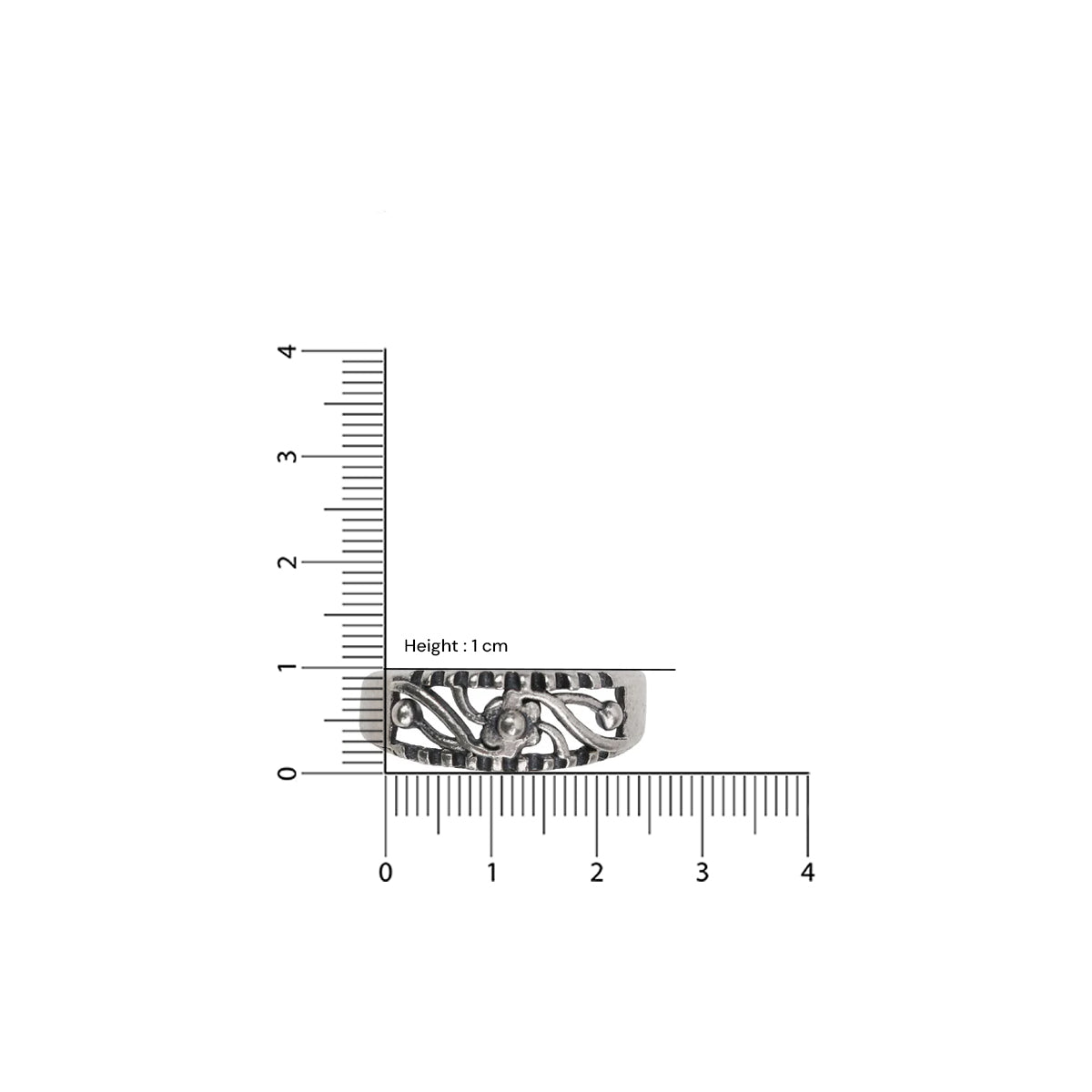 Shakha silver toe ring by Moha
