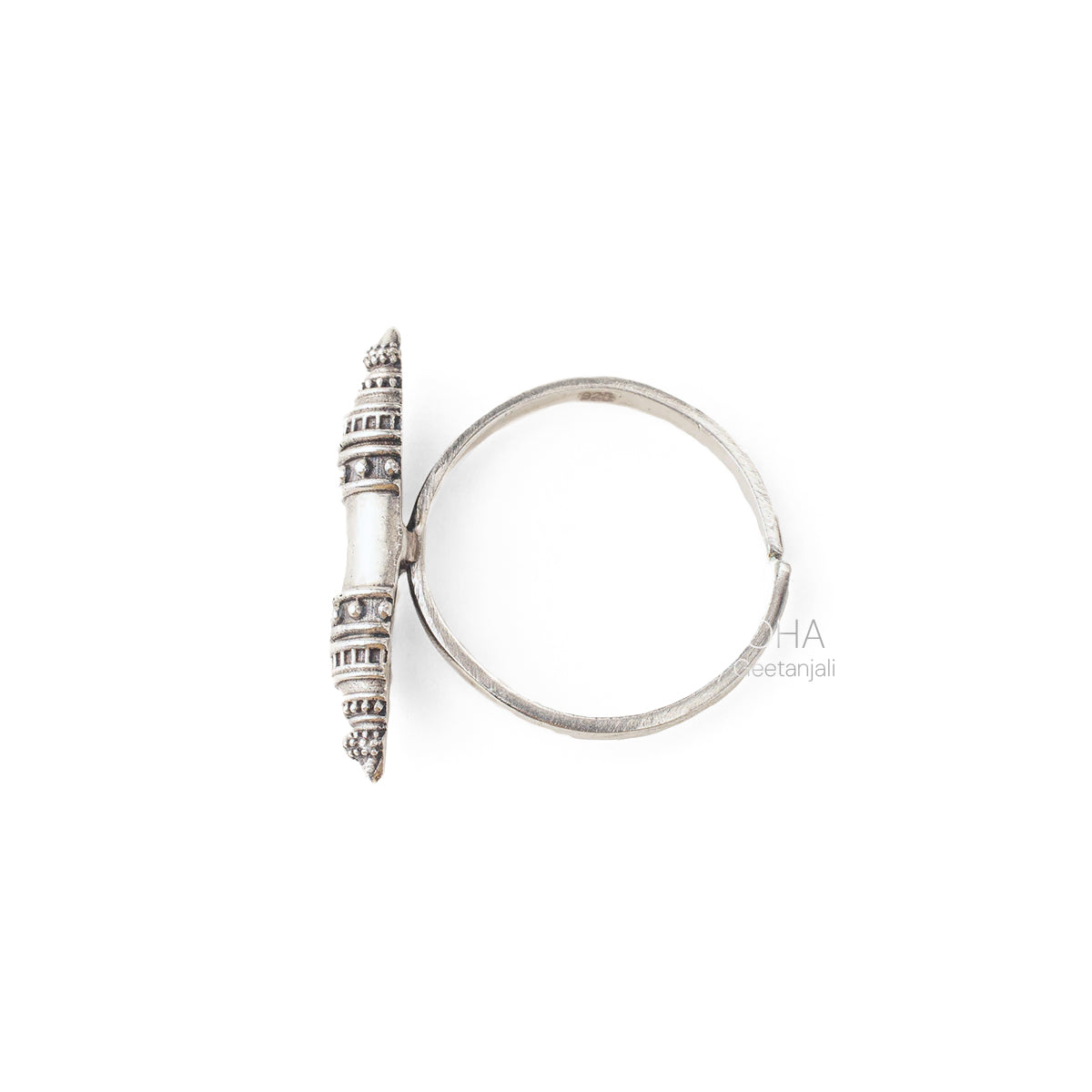 Shakti Silver Finger Ring by MOHA