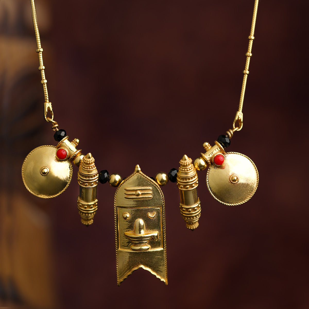 shakti silver taali chain gold plated by moha