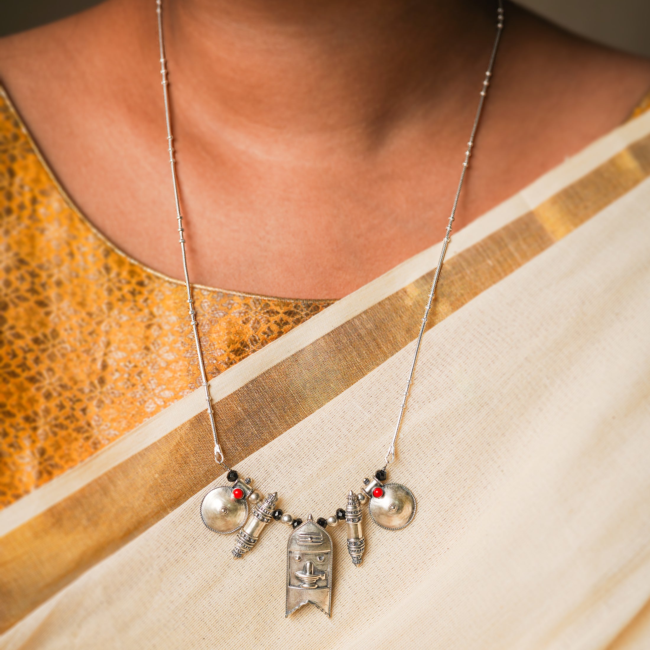 shakti silver taali chain by moha