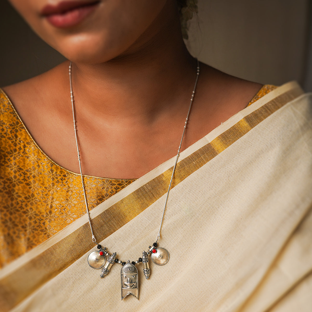 shakti silver taali chain by moha