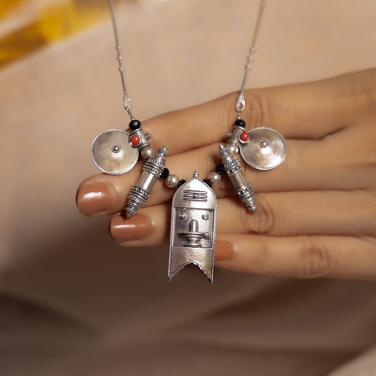 shakti silver taali chain by moha