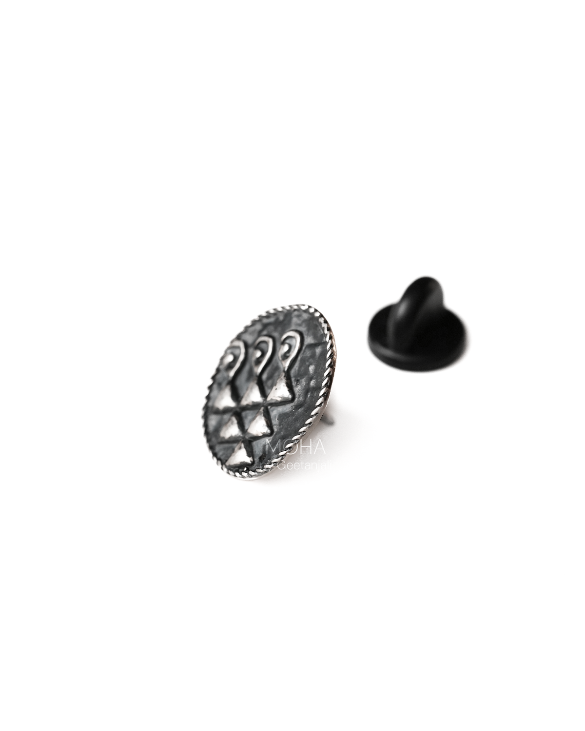 Sharada Silver Brooch pin by MOHA