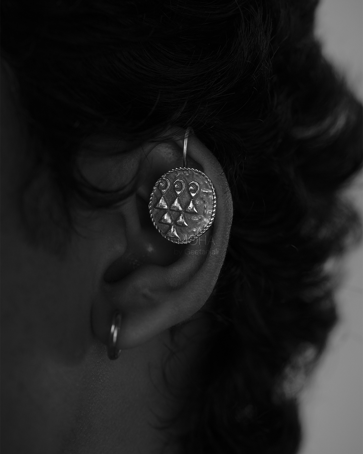 Sharada Silver Dangle Earrings by MOHA
