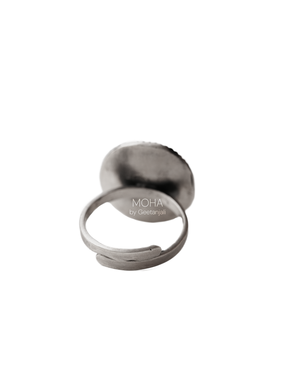 Sharada Silver Finger Ring by MOHA