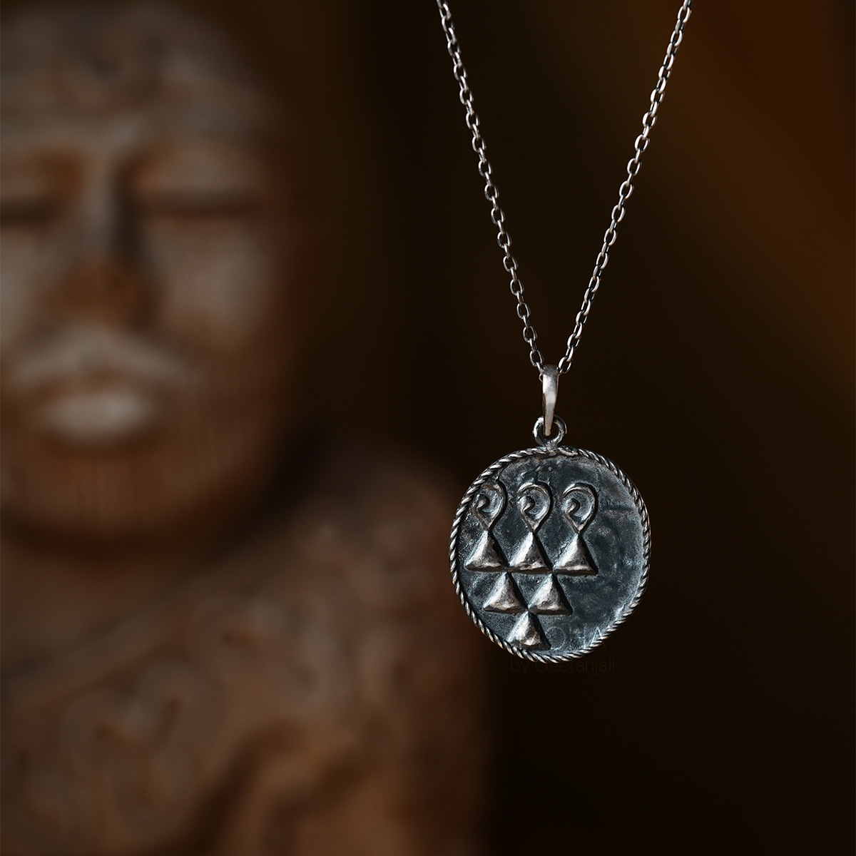 Sharada Silver Pendant Chain by MOHA