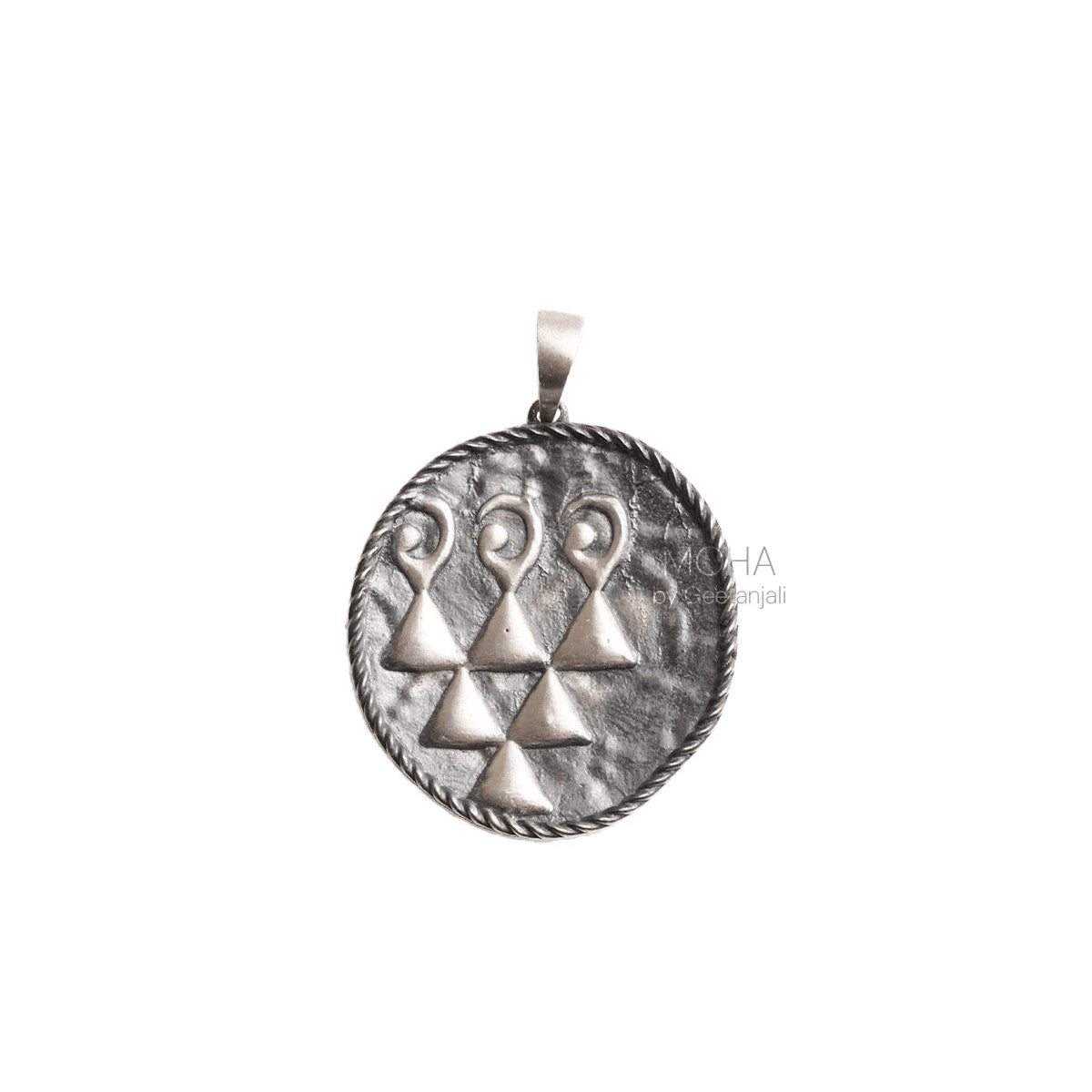 Sharada Silver Pendant by Moha (Only Pendant)