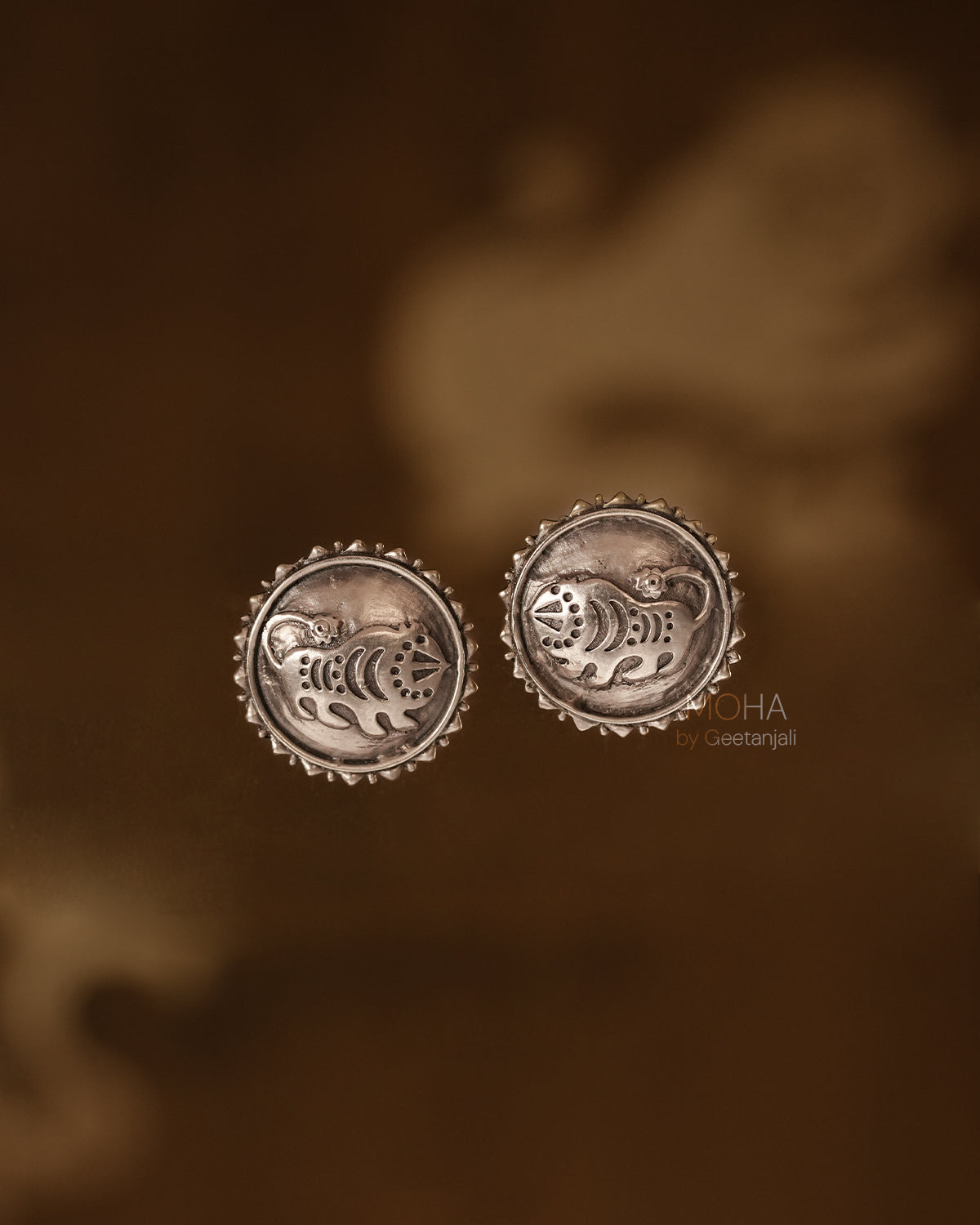 Shardul Silver Earrings by MOHA