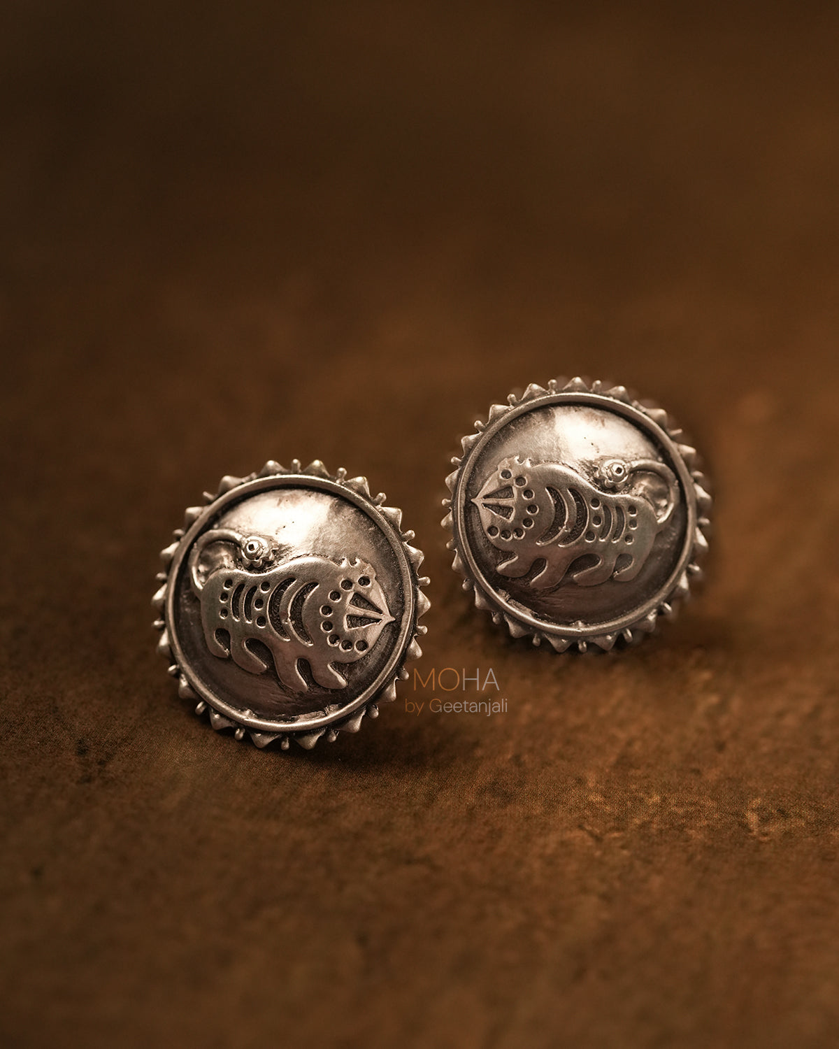 Shardul Silver Earrings by MOHA