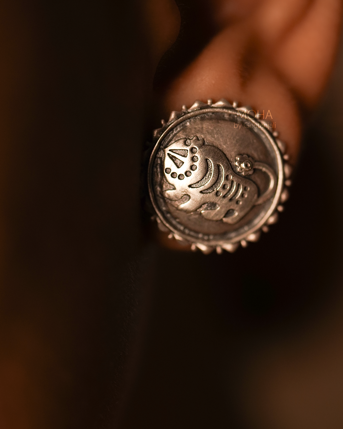 Shardul Silver Earrings by MOHA