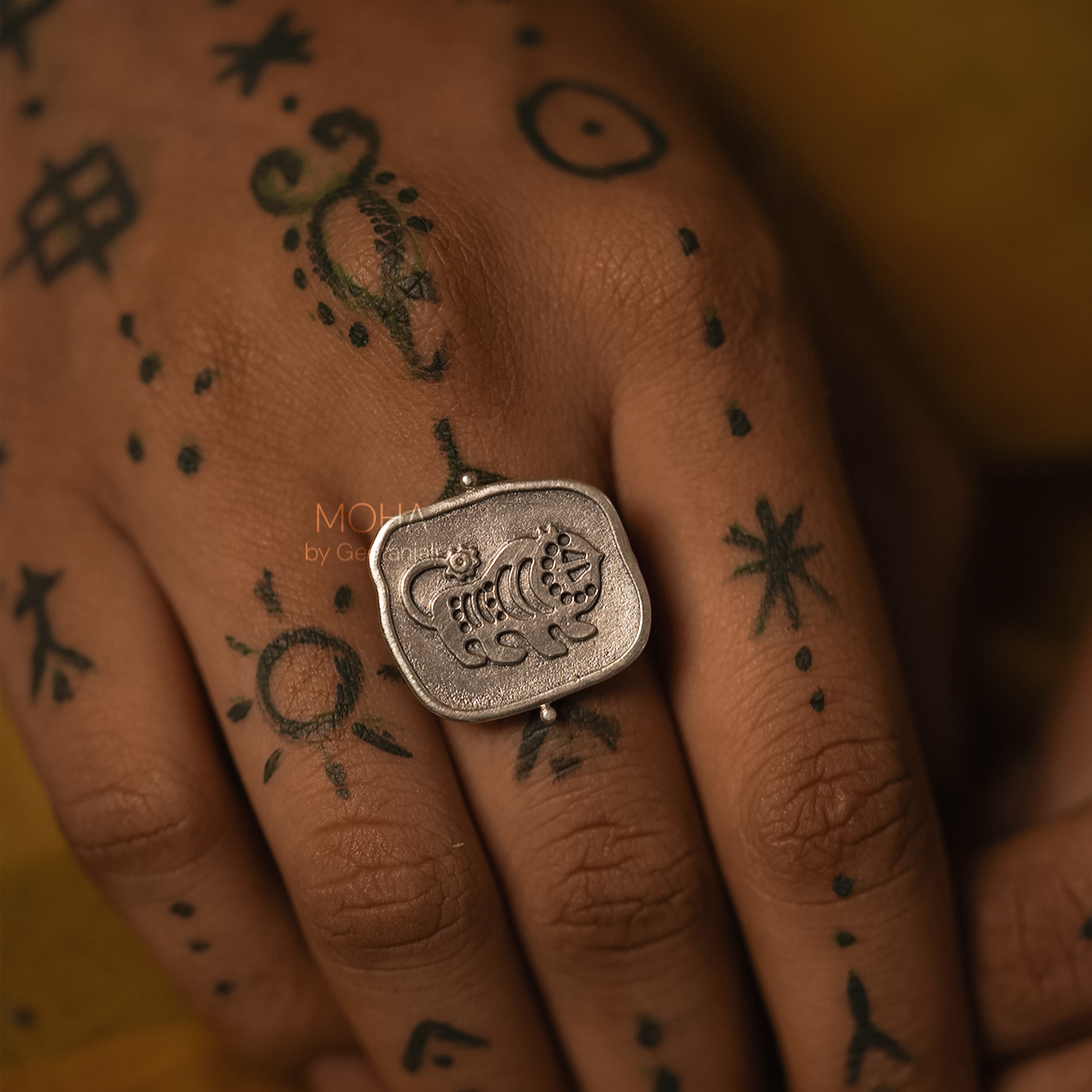 Shardul Silver Finger Ring by MOHA