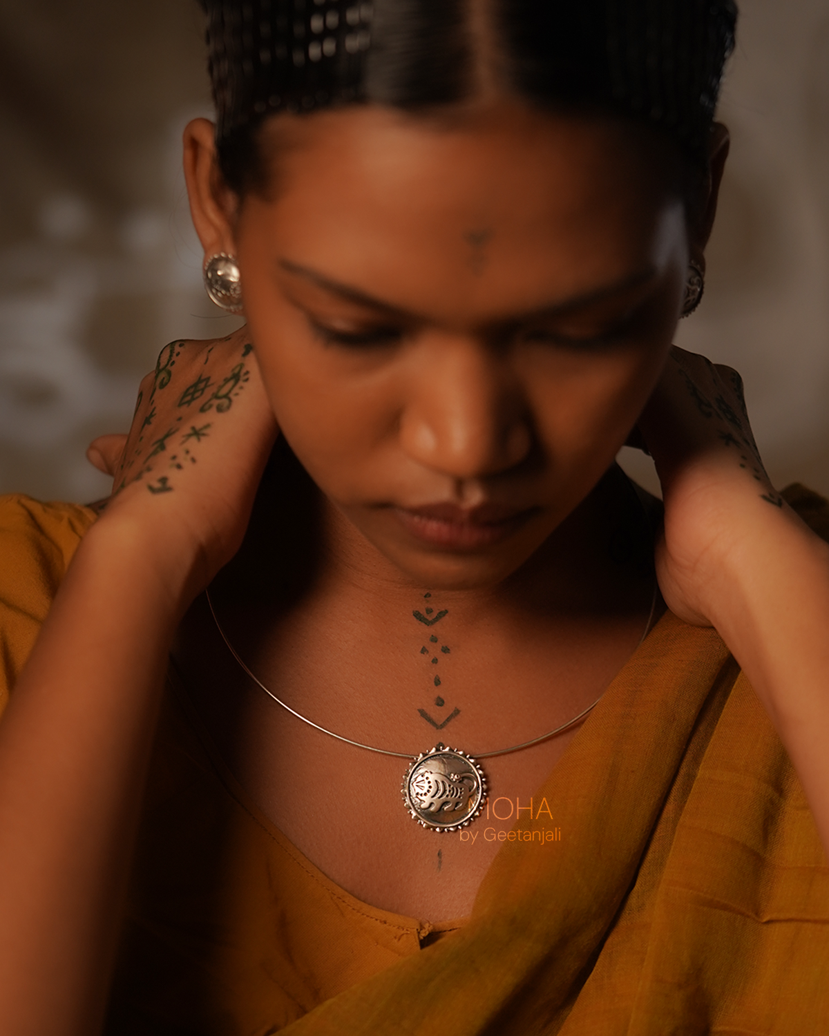 Shardul Silver Necklace by MOHA