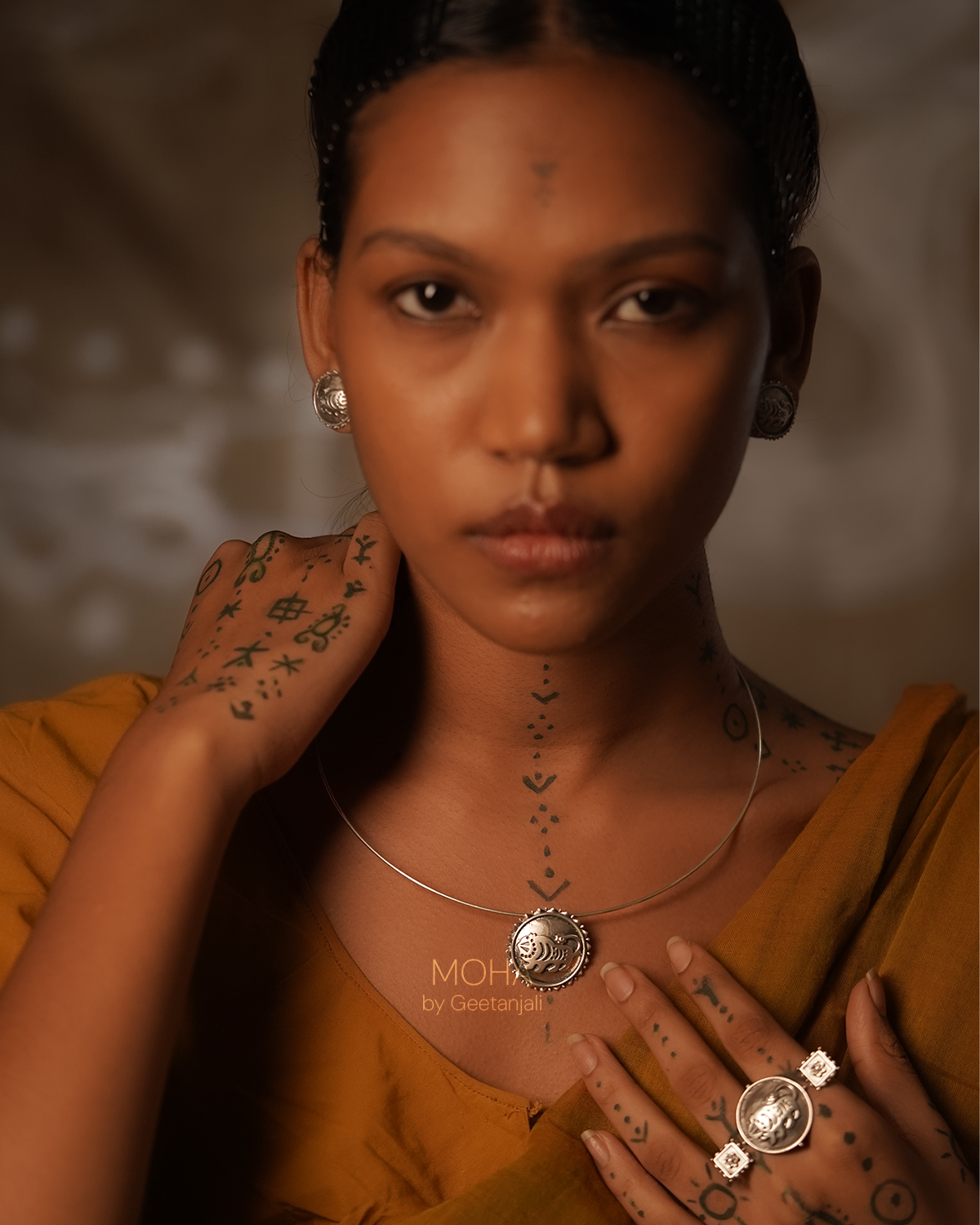 Shardul Silver Necklace by MOHA