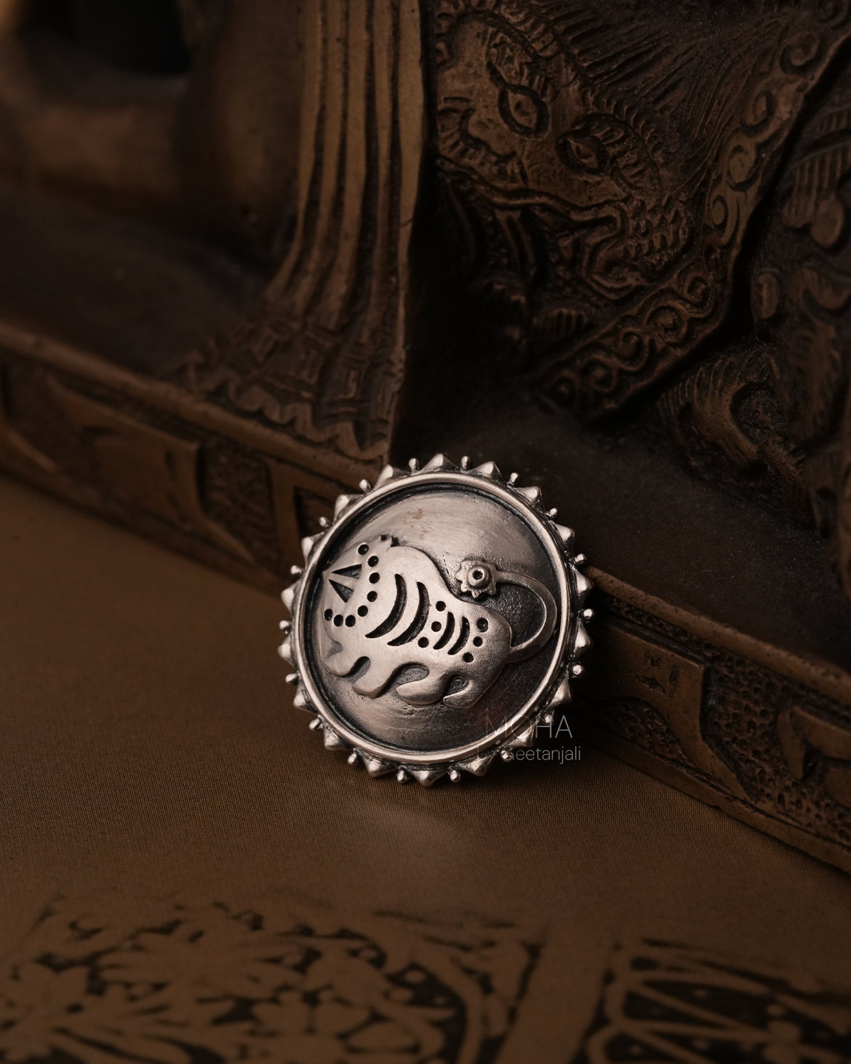 Shardul Silver Pendant by Moha (Only Pendant)