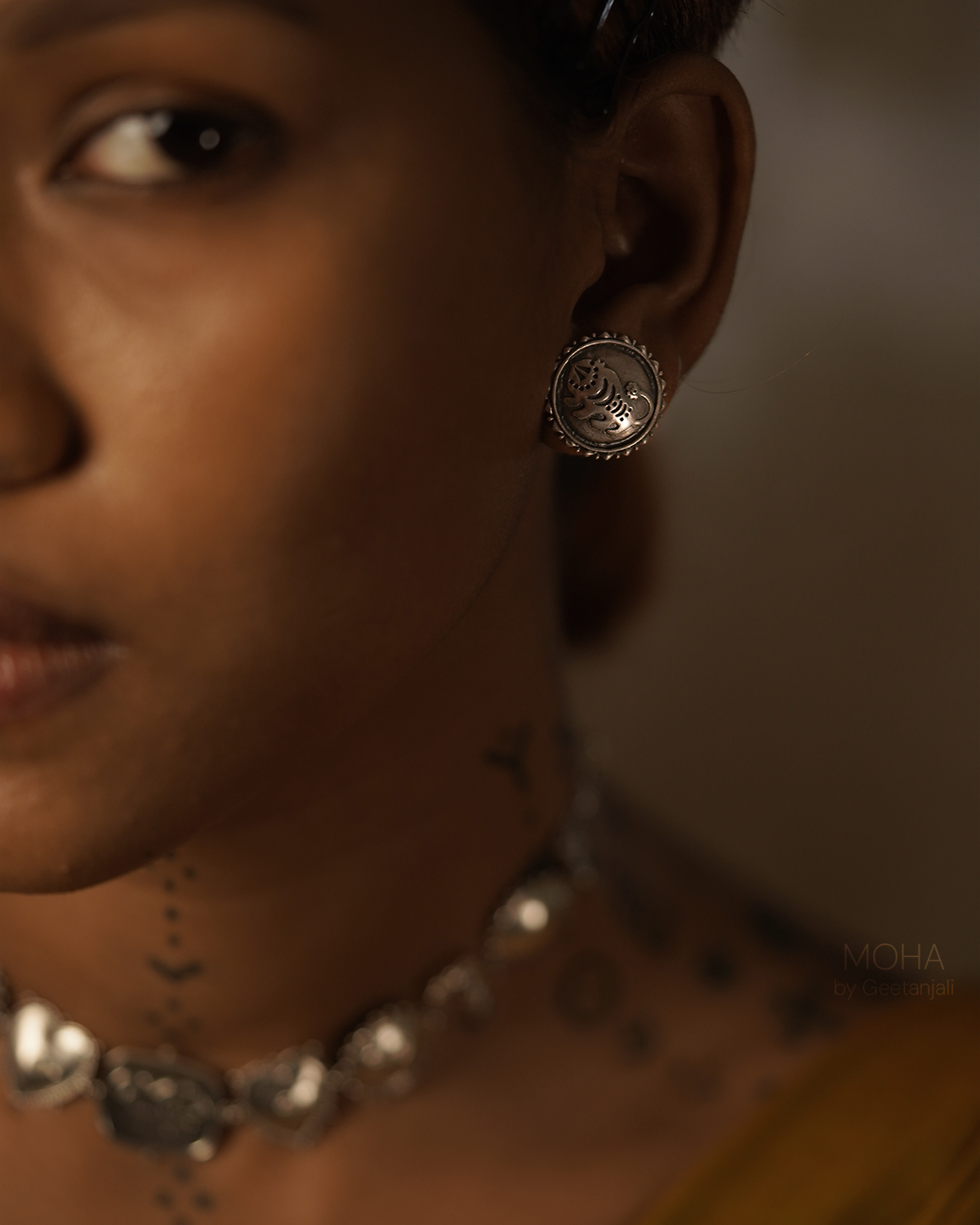 Shardul Silver Earrings by MOHA