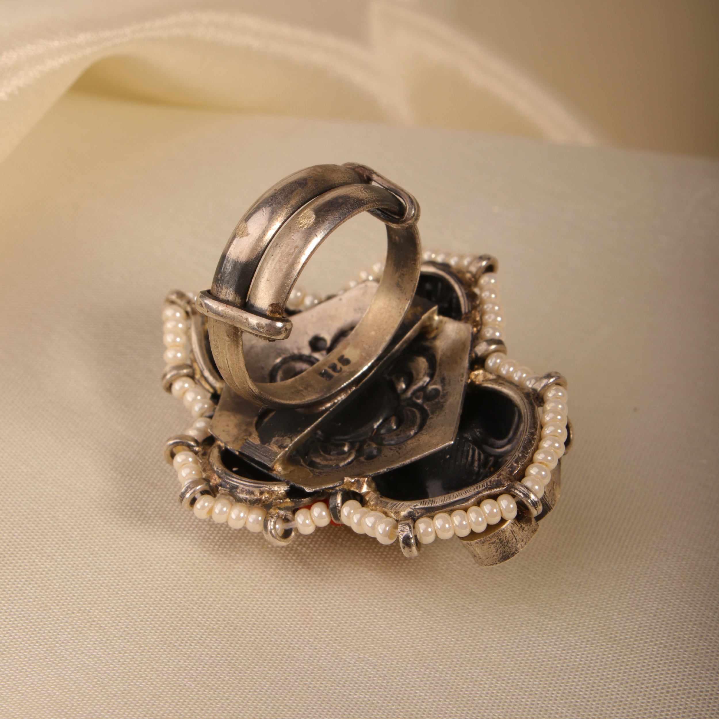Shikhaval Silver Finger Ring by MOHA