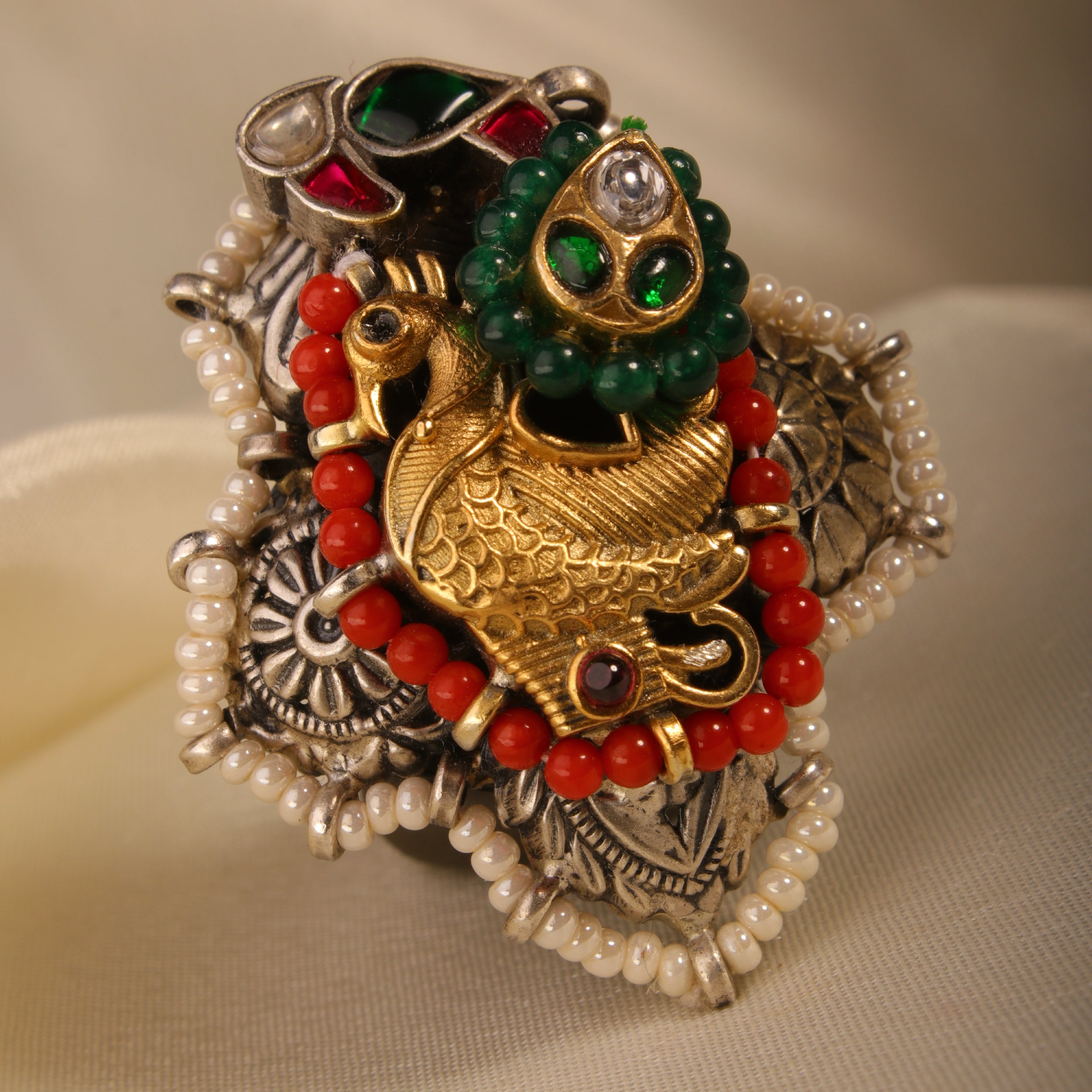 Shikhaval Silver Finger Ring by MOHA