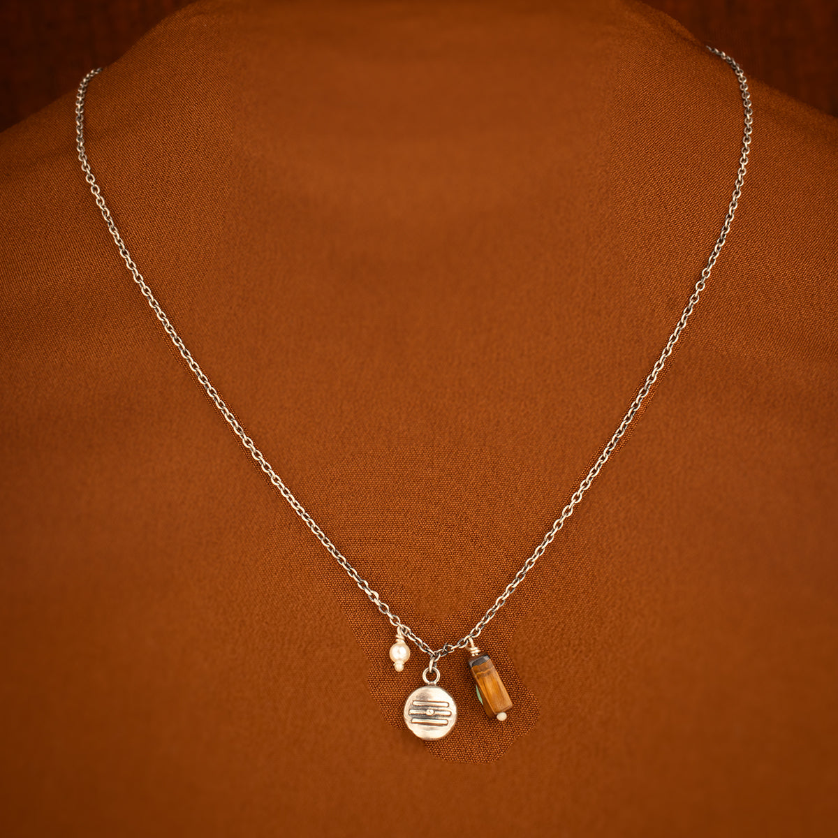 shiva charms silver necklace by moha