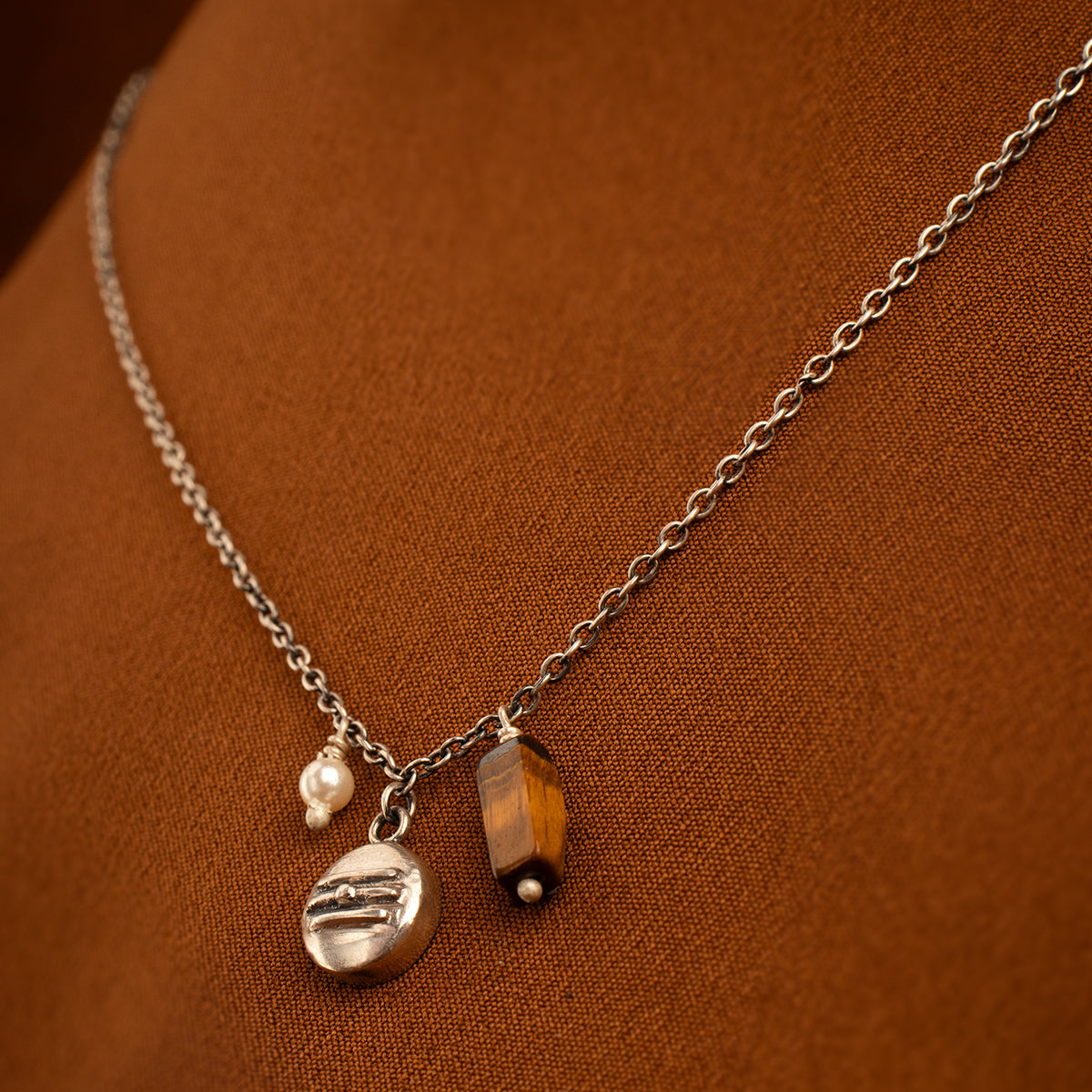 shiva charms silver necklace by moha