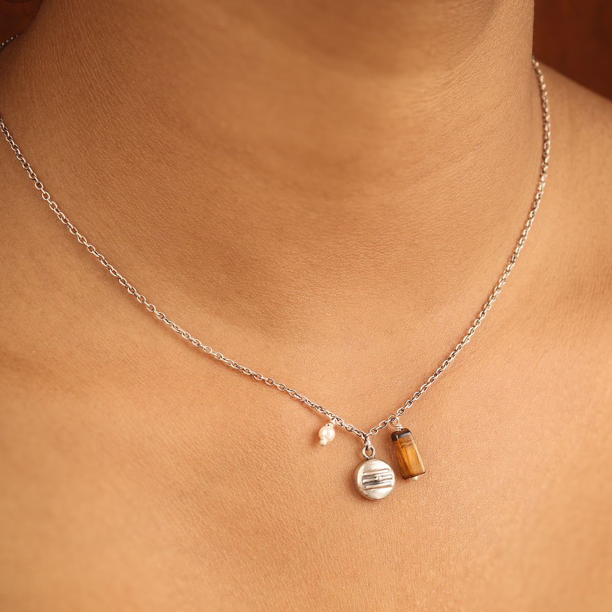 shiva charms silver necklace by moha