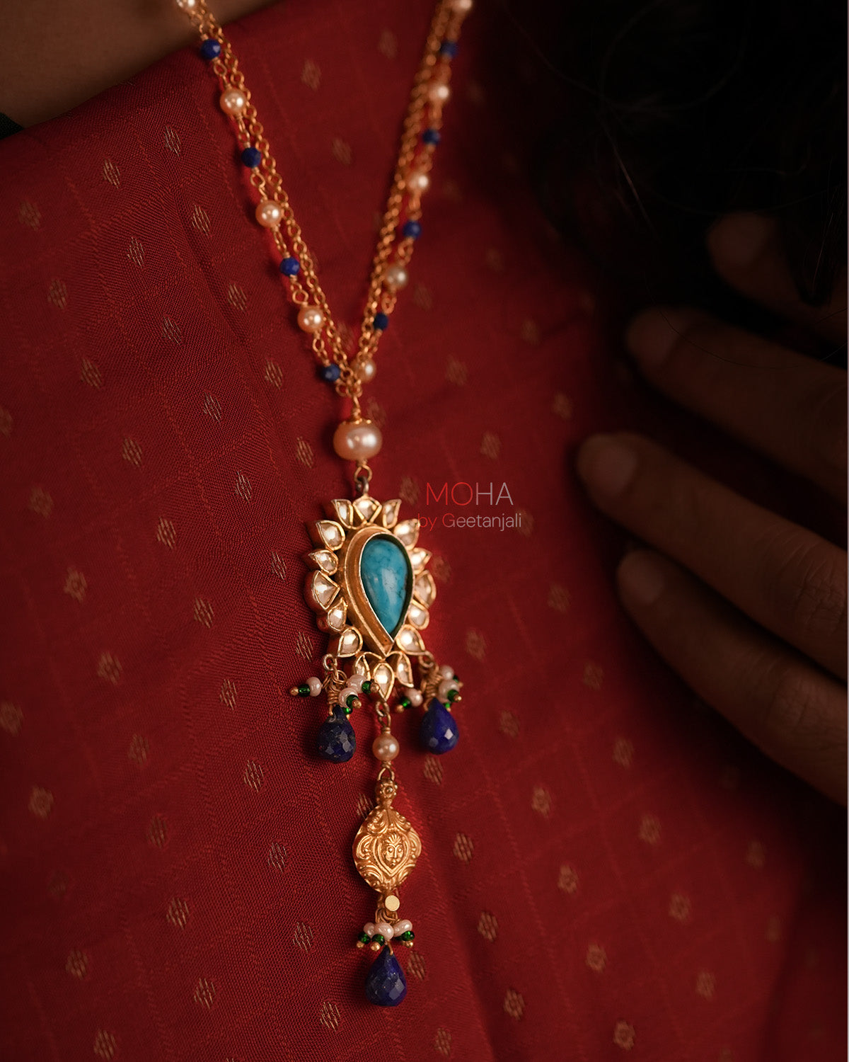 Shrinaya Silver Pendant with Chain by MOHA