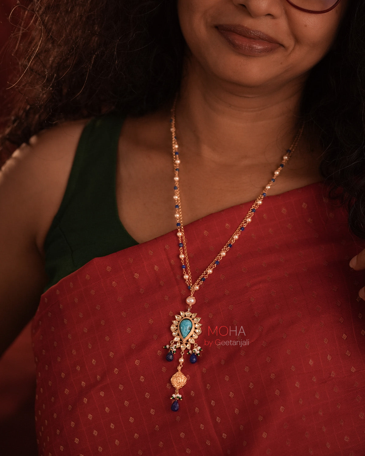 Shrinaya Silver Pendant with Chain by MOHA