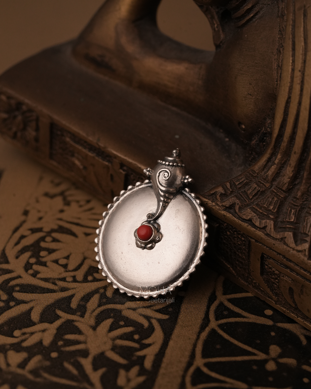 Shubh Silver Pendant by MOHA (Only Pendant)