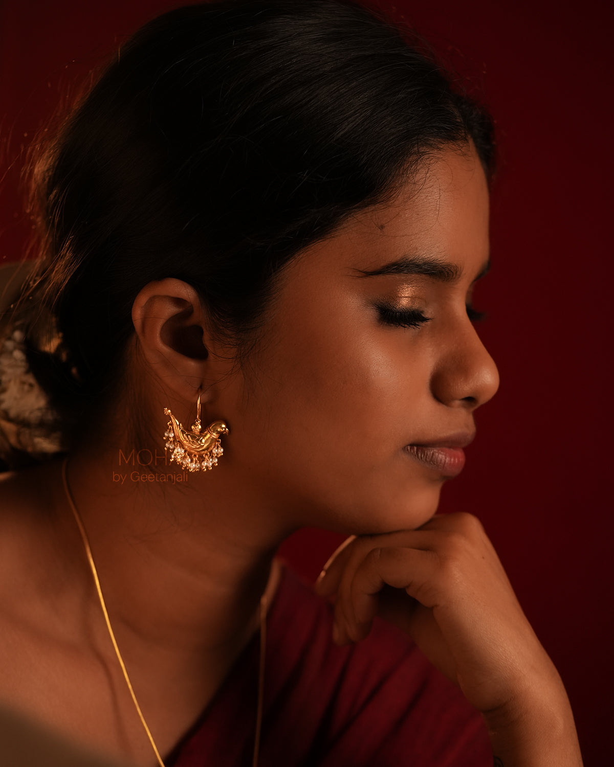 Shuk Sarika (Gold Plated) Silver Earrings by MOHA