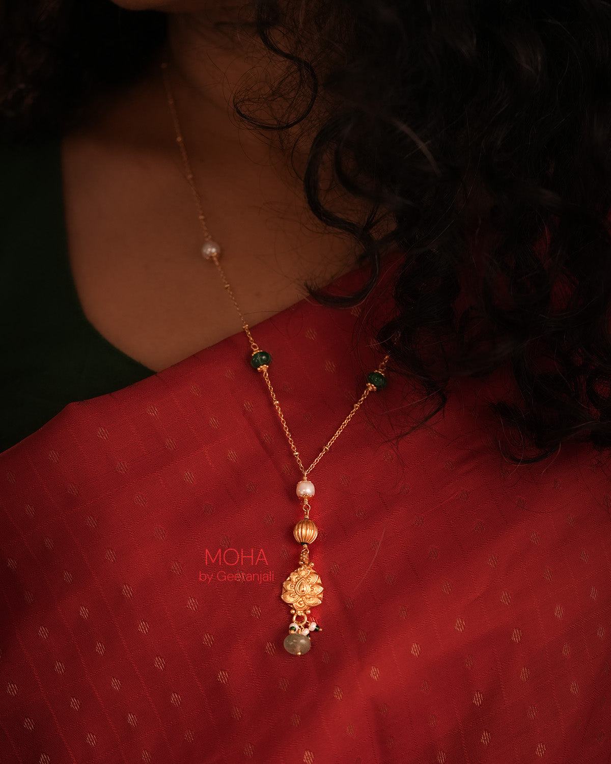 Tarangini Silver Pendant with Chain by MOHA