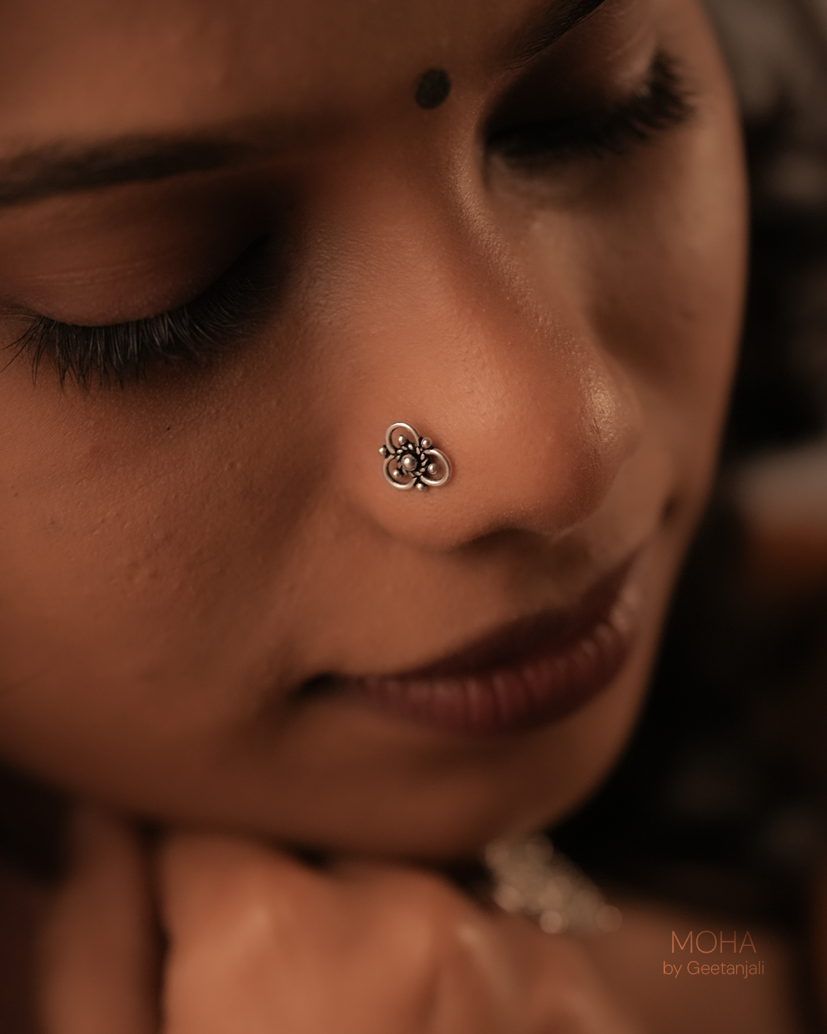 Taruni Silver Nosepin by MOHA